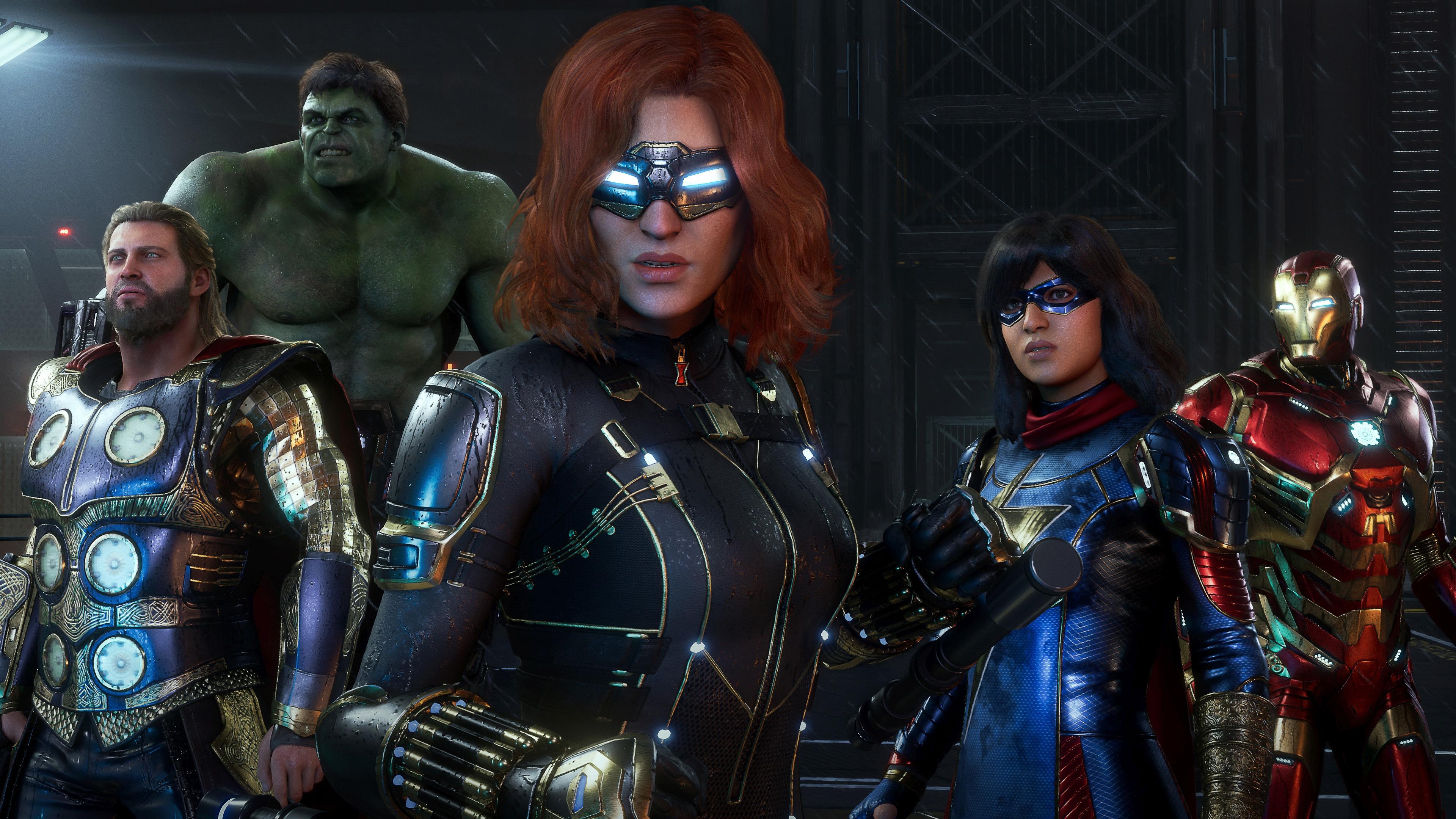 3840x2160 Kamala Khan Hulk Ms. Marvel Iron Man