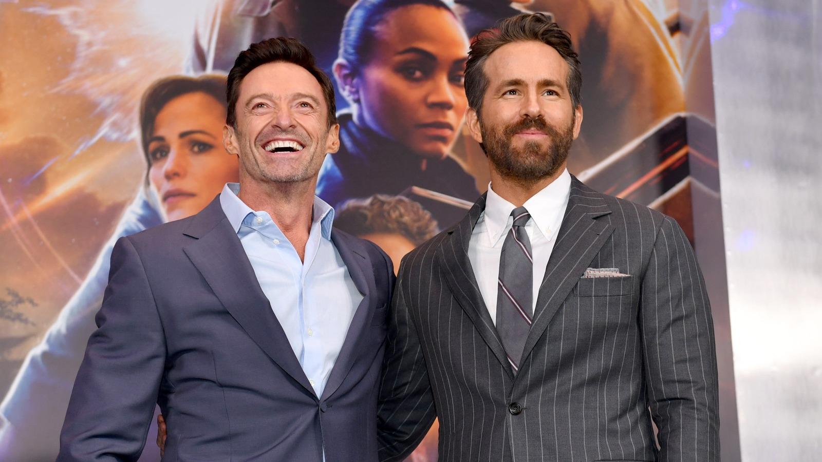 1600x900 Ryan Reynolds & Hugh Jackman Pause 'Feud' at 'Adam Project' Premiere