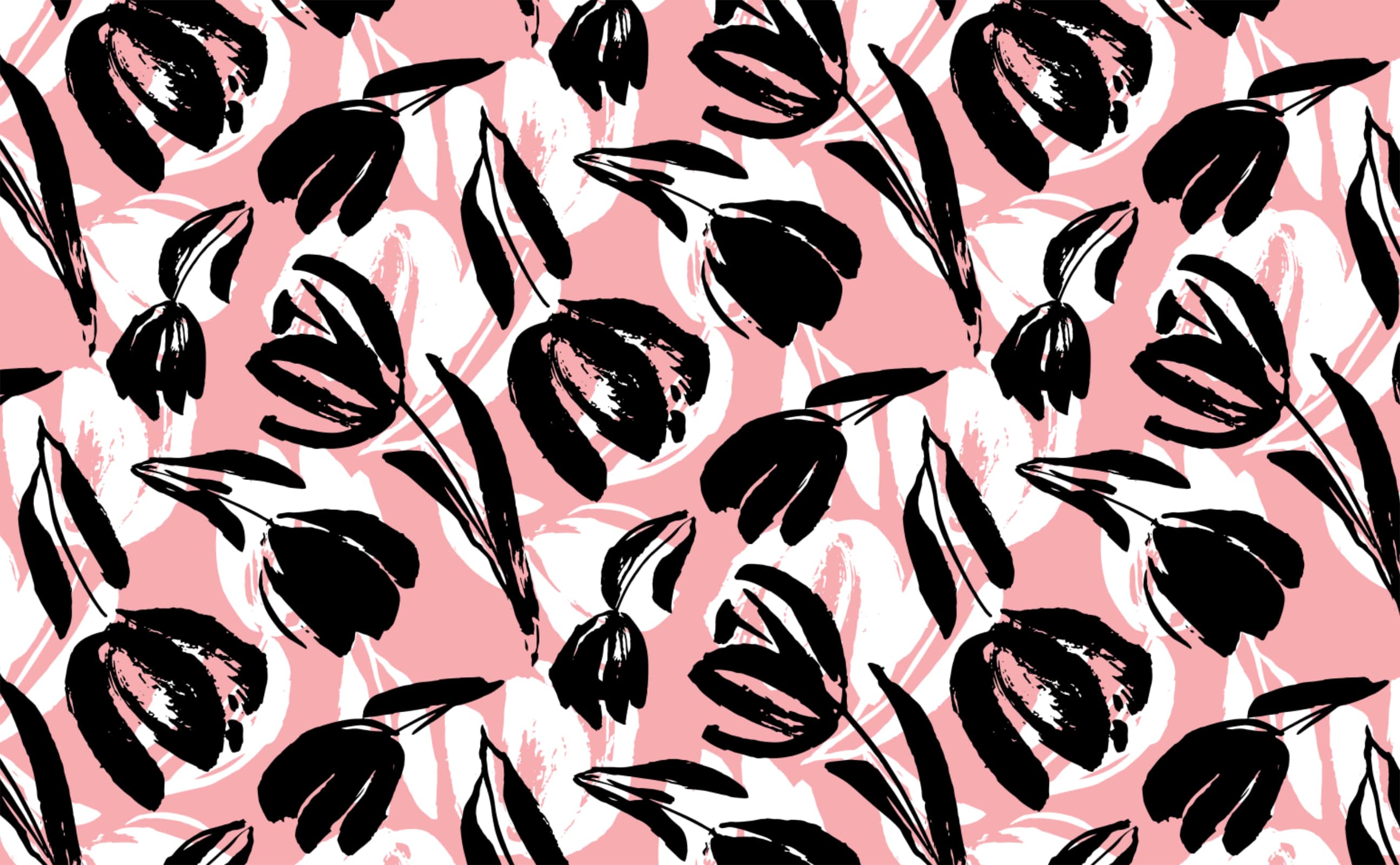 2592x1602 Black And Pink Pattern Wallpaper