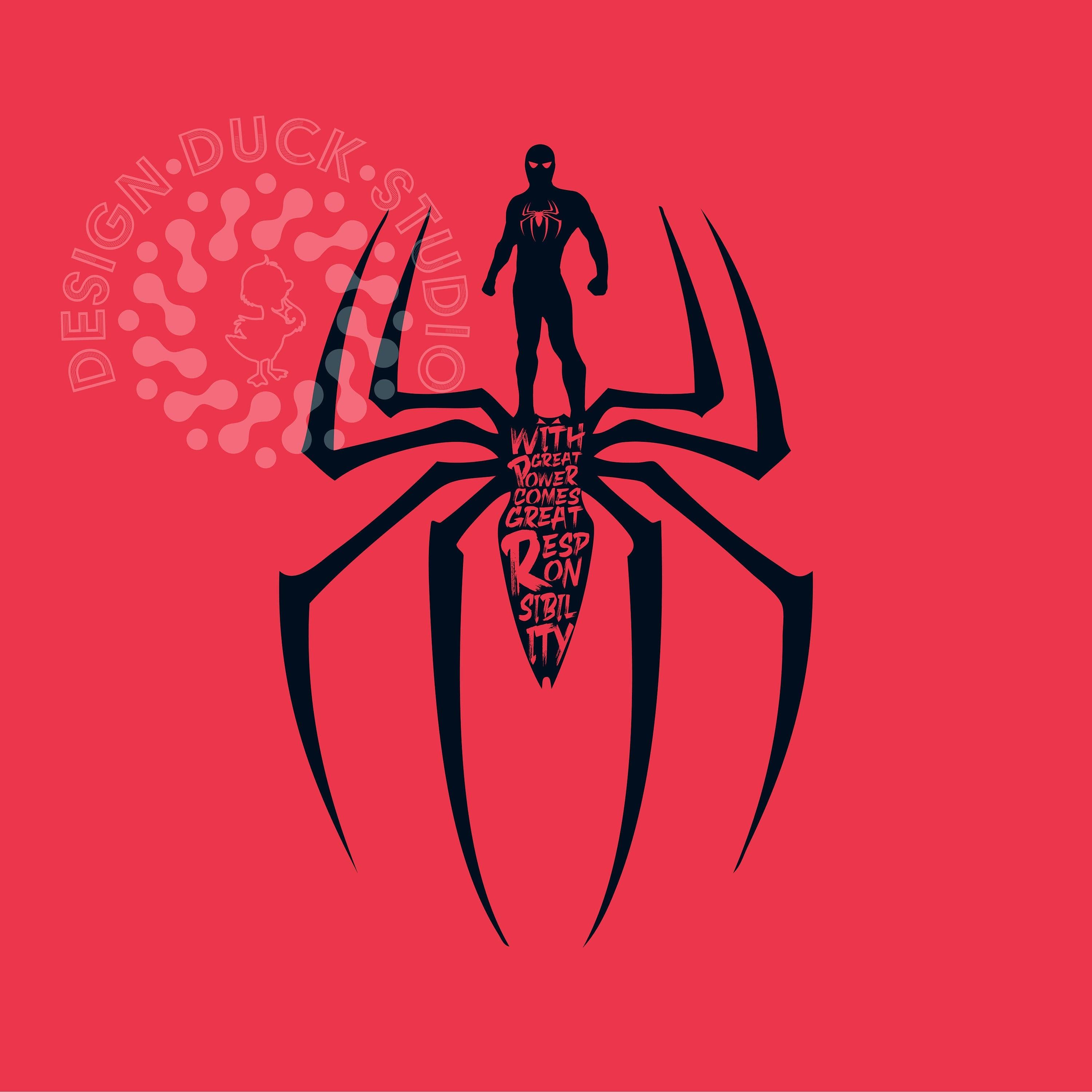 3000x3000 With Great Power Comes Great Responsibility, Spider Man Svg, Superhero Svg, Spiderman, Spider Man Wall Art, Avengers Svg, Svg, Spider Man Art