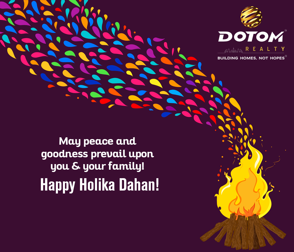 1000x857 Dotom Realty wishes you a Happy Holika Dahan. #Dotom #HappyHoli #HolikaDahan #Celebration. Happy holi, Beautiful good night image, Good night image