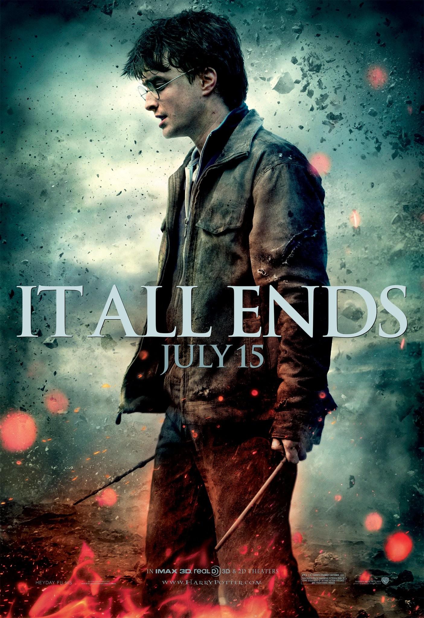 1405x2048 Greatest Harry Potter It All Ends Poster Wallpaper Desktop Background Full Screen HD High Res Wallpaper