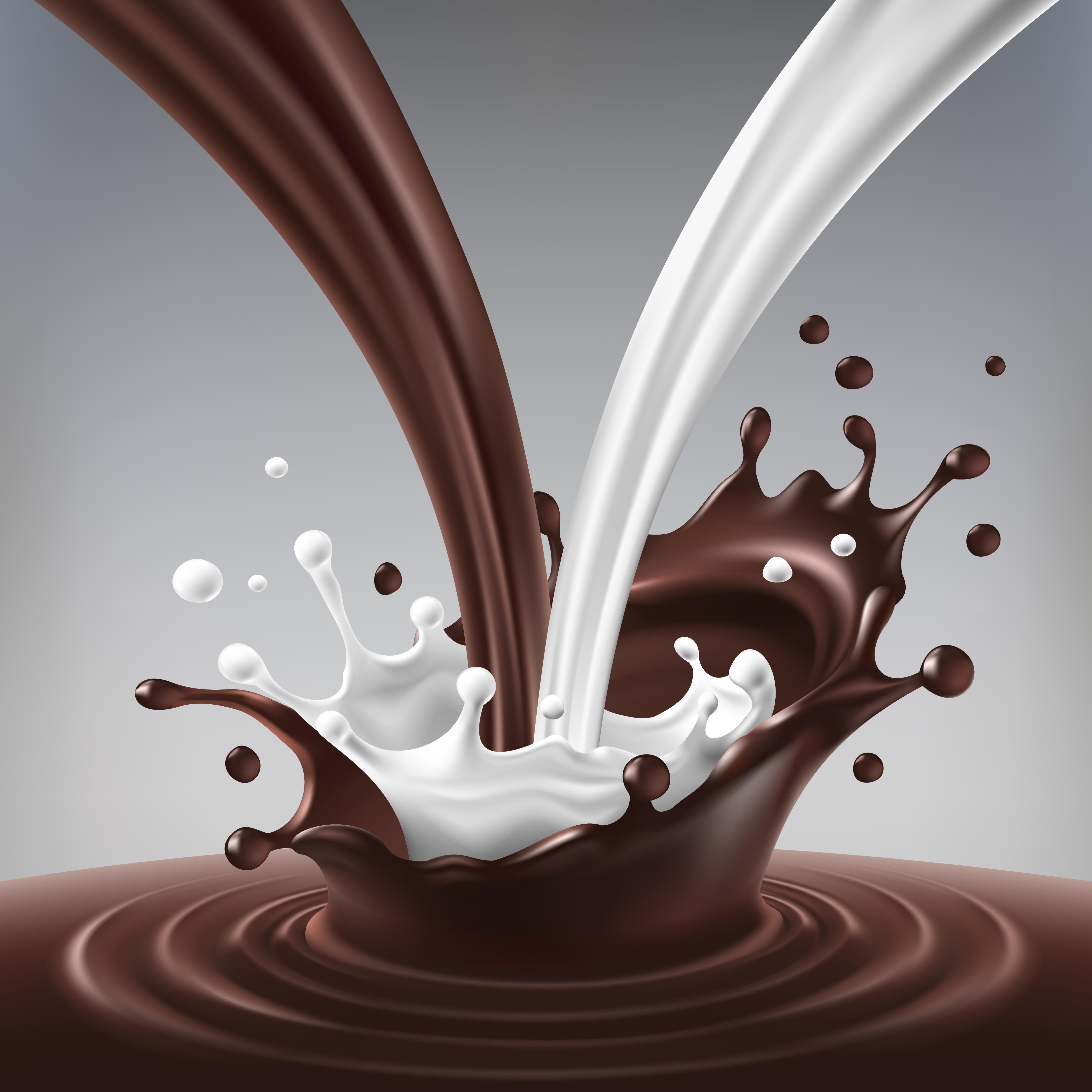 4400x4400 px artwork Brown chocolate Milk white High Quality Wallpaper, High Definition Wallpaper