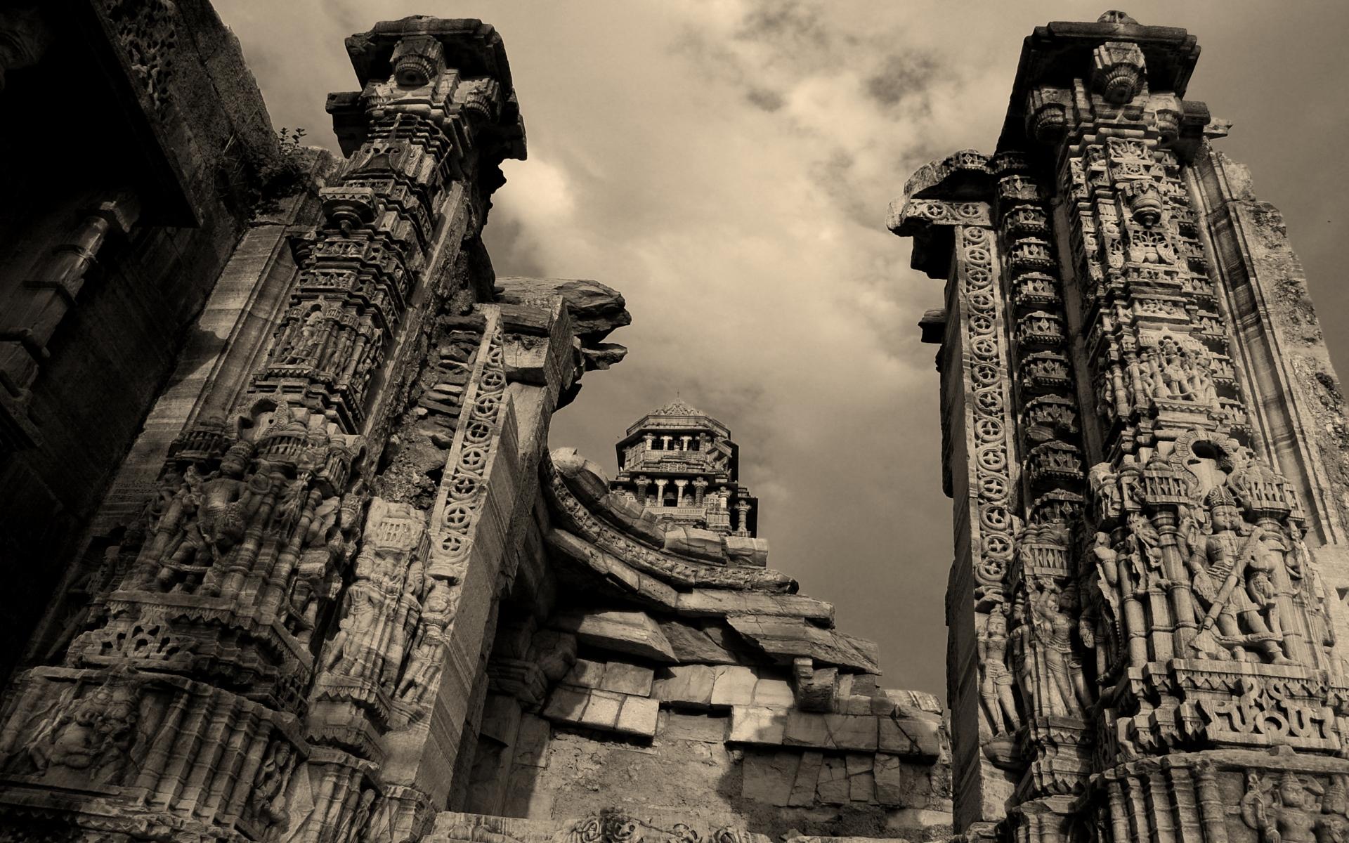 1920x1200 Chittorgarh Fort Awsome HD Wallpaper Black And White Wallpaper India Wallpaper & Background Download