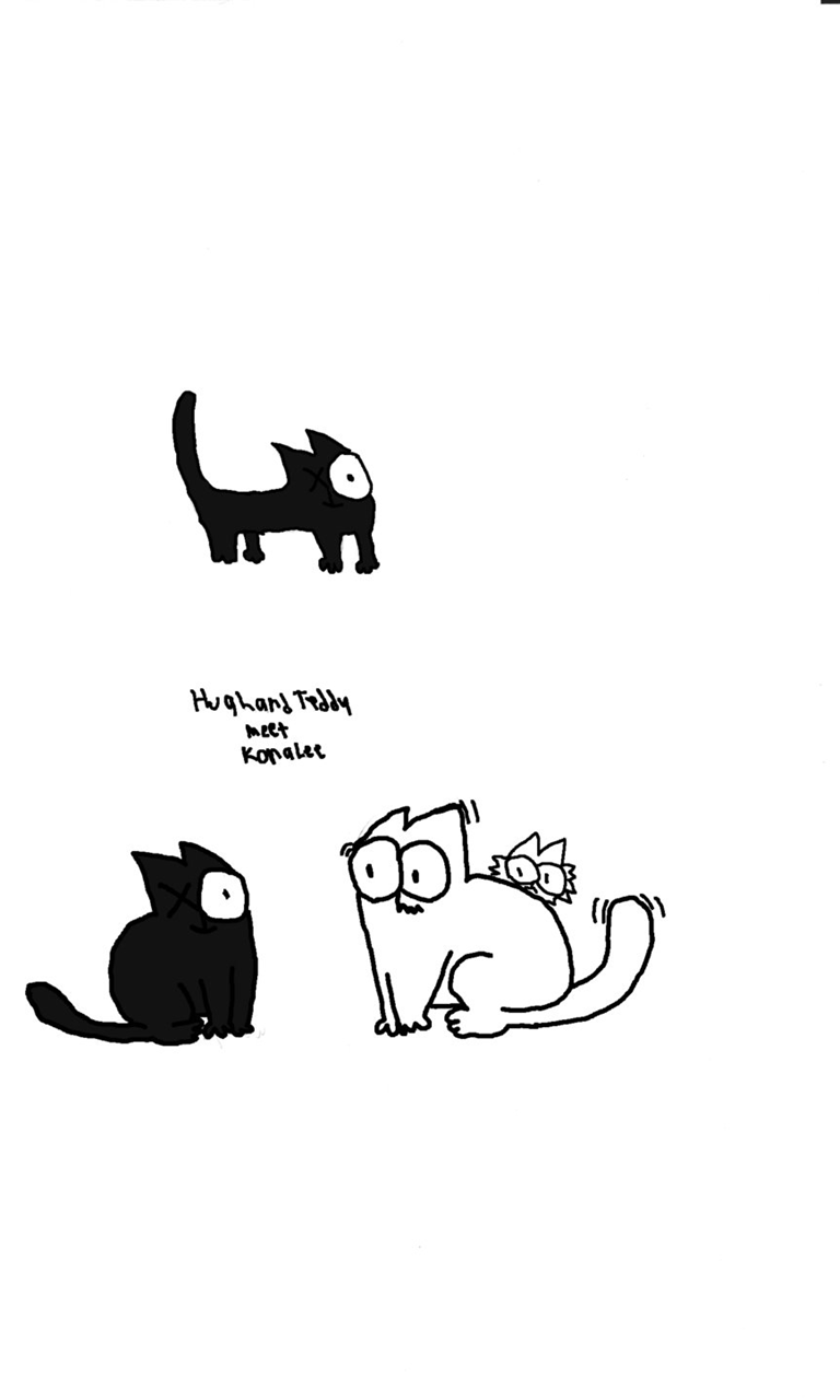 768x1280 Patch's Cat Meets Simon's Cat By Patch444 Desktop Background