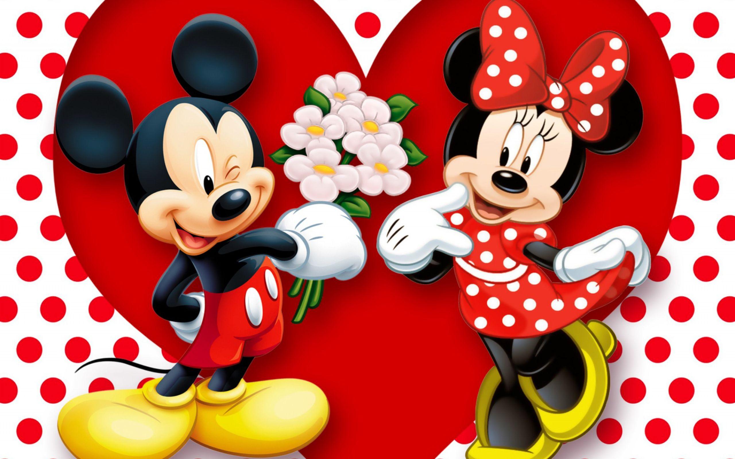 Hình ảnh tình yêu của chuột Mickey và chuột Minnie 2560x1600