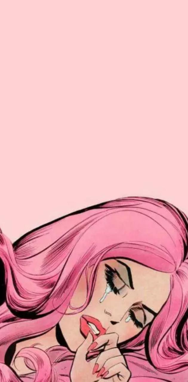 630x1280 Crying Pop Art Wallpaper