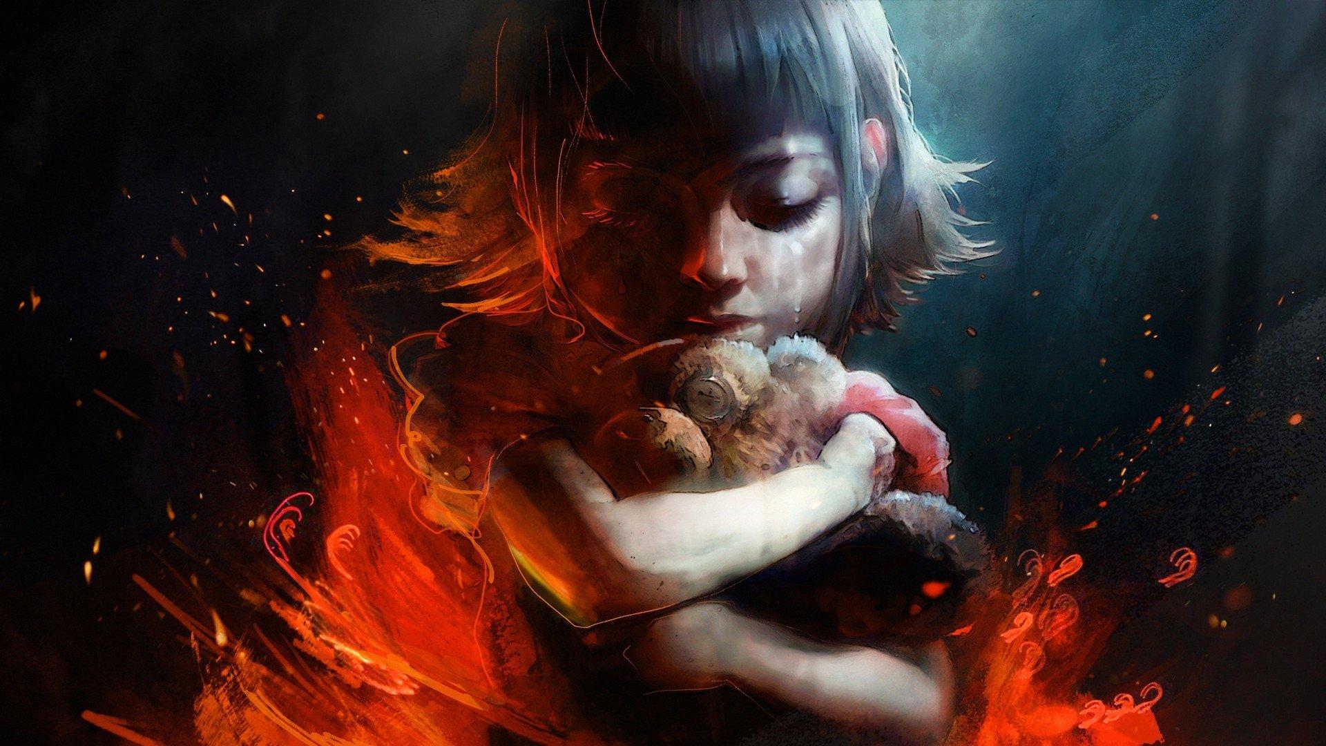 1920x1080 Little Girl Crying HD Wallpaper