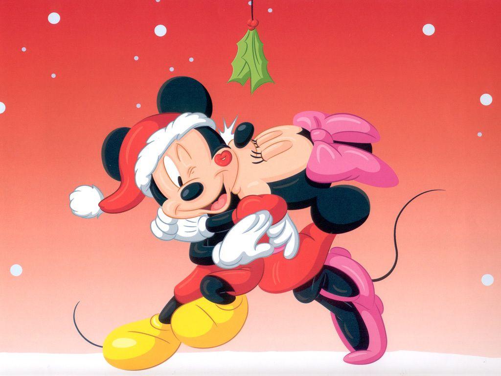 1024x768 Mickey Mouse Christmas Love Wallpaper