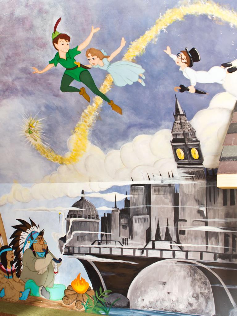 768x1024 Free download Peter Pan Flying Over London Peter pan wall murals [1000x1500] for your Desktop, Mobile & Tablet. Explore Peter Pan Wallpaper Murals. Peter Pan Room Wallpaper