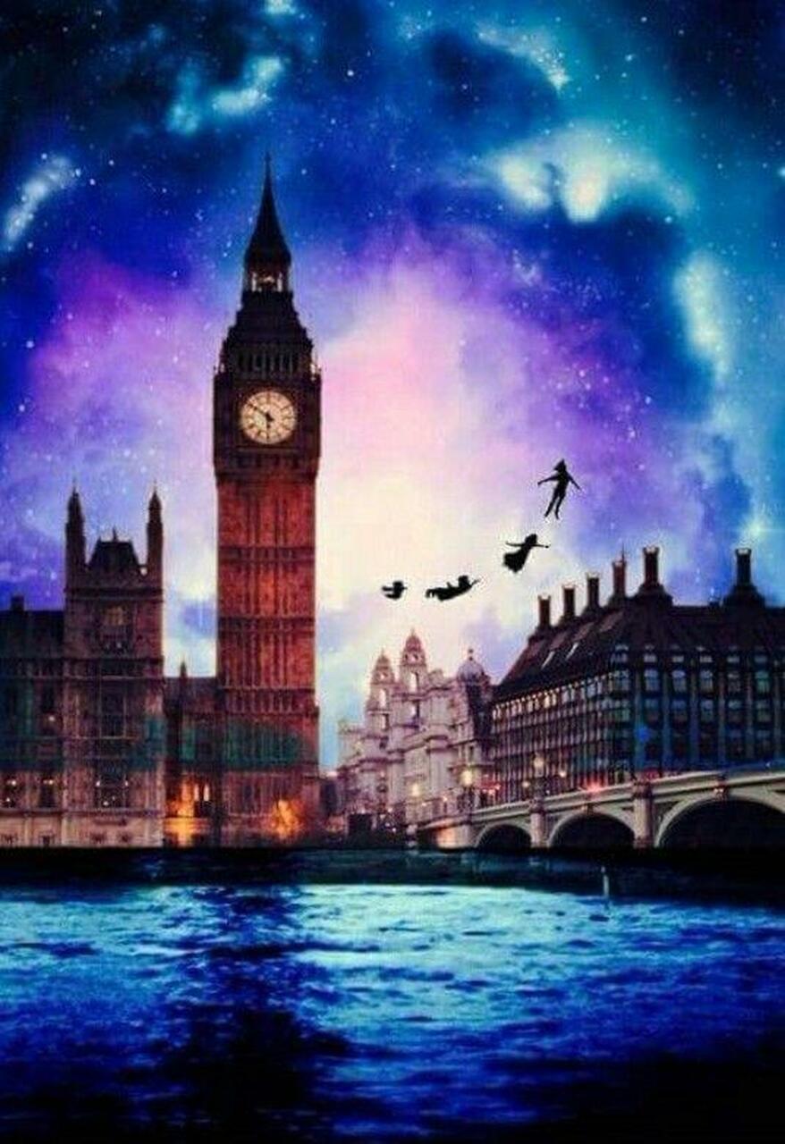 878x1280 5D Diamond Painting Flight of Peter Pan Kit