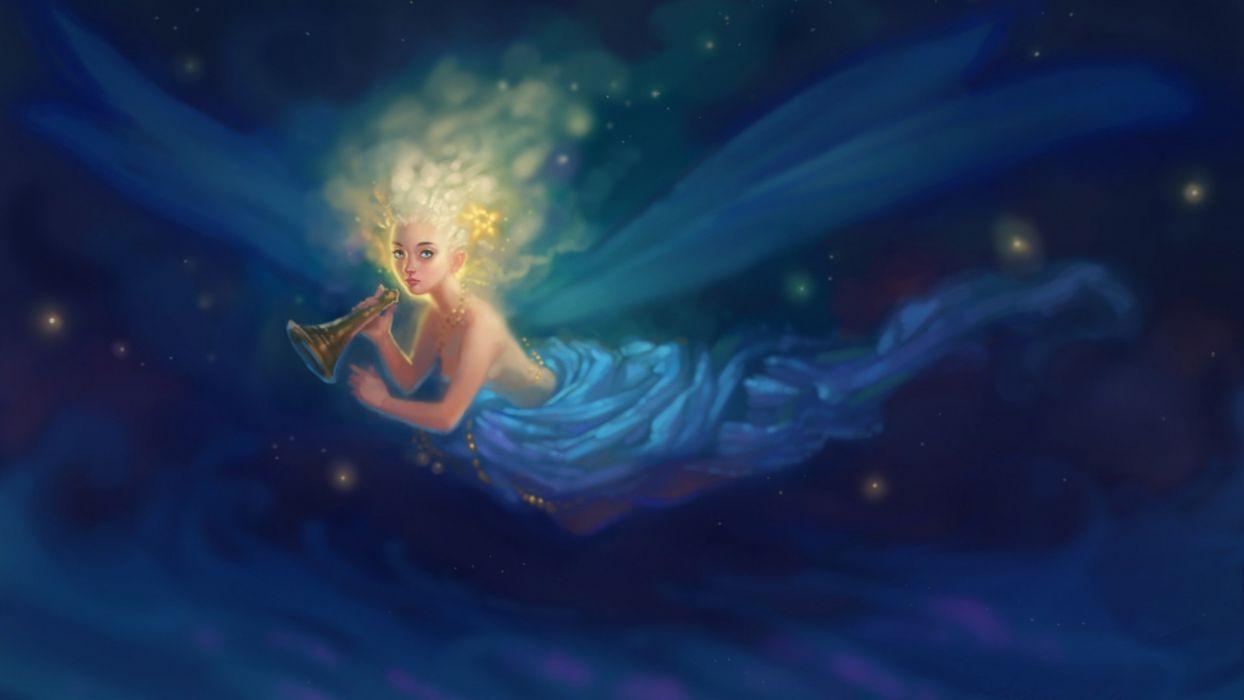 1244x700 Fantasy art blue Disney fairy fly girl lights magic peter pan sky tinker bell wings wallpaperx1080