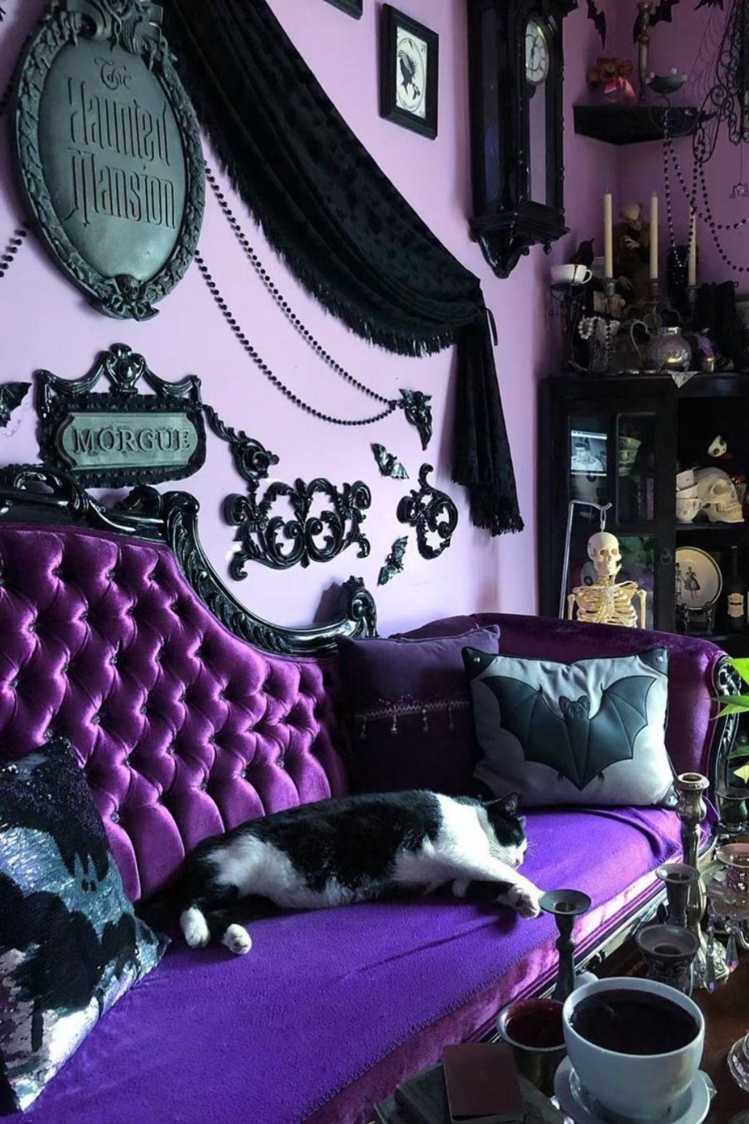 1080x1620 Gothic Bedroom Ideas(Shabby Design & How To Decorate). Goth living room decor, Goth living room, Goth home decor