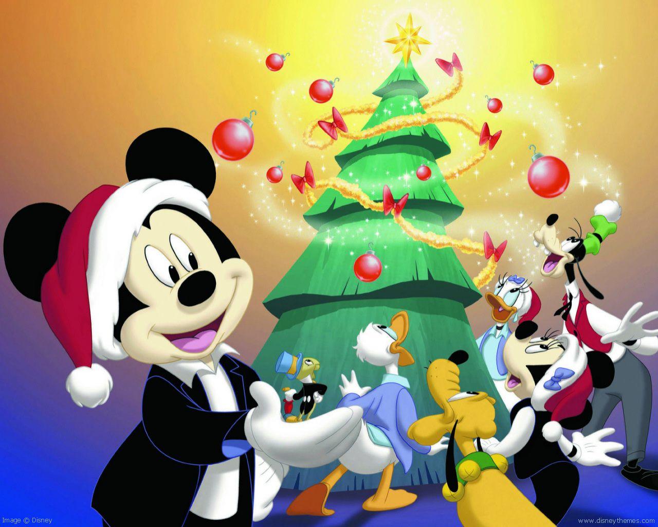 1280x1024 Mitomania dc: Disney Mickey Mouse Christmas Cartoon Wallpaper