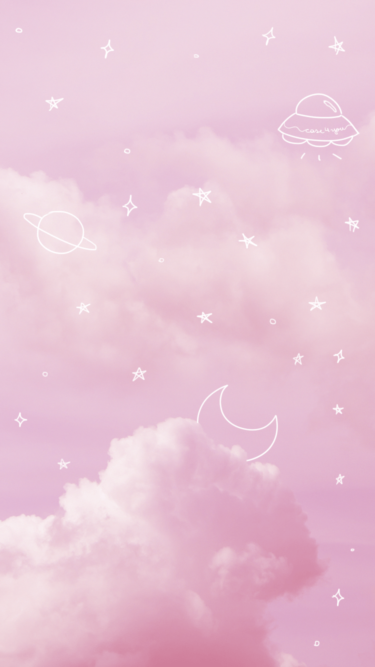 750x1334 Aesthetic Pastel Pink Wallpaper