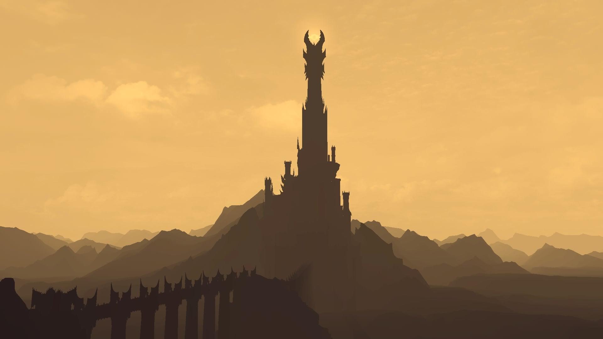1920x1080 Firewatch Style Cover Photo Of Barad Dur