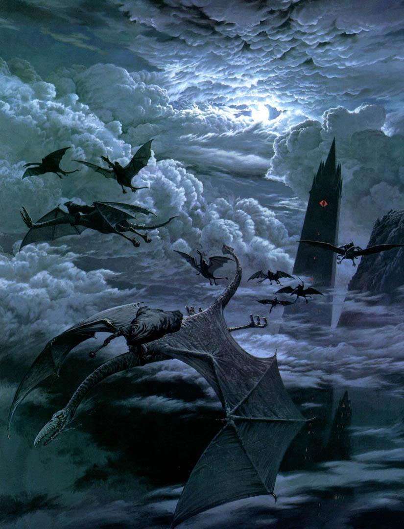 825x1080 The Winged Nazgul Leaving Sauron Dur Second Age