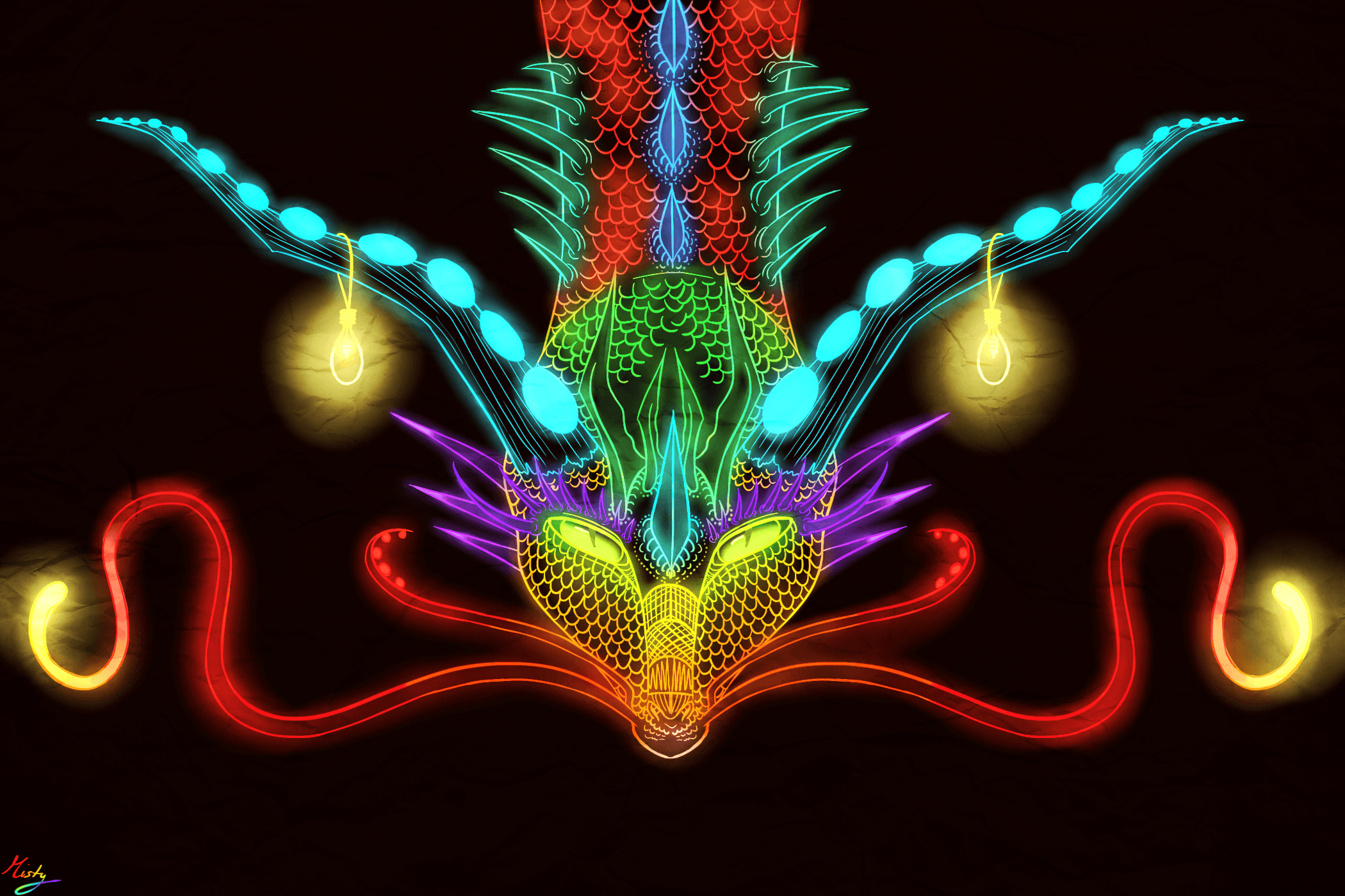 Neon Dragon Wallpapers - Top Free Neon Dragon Backgrounds ...
