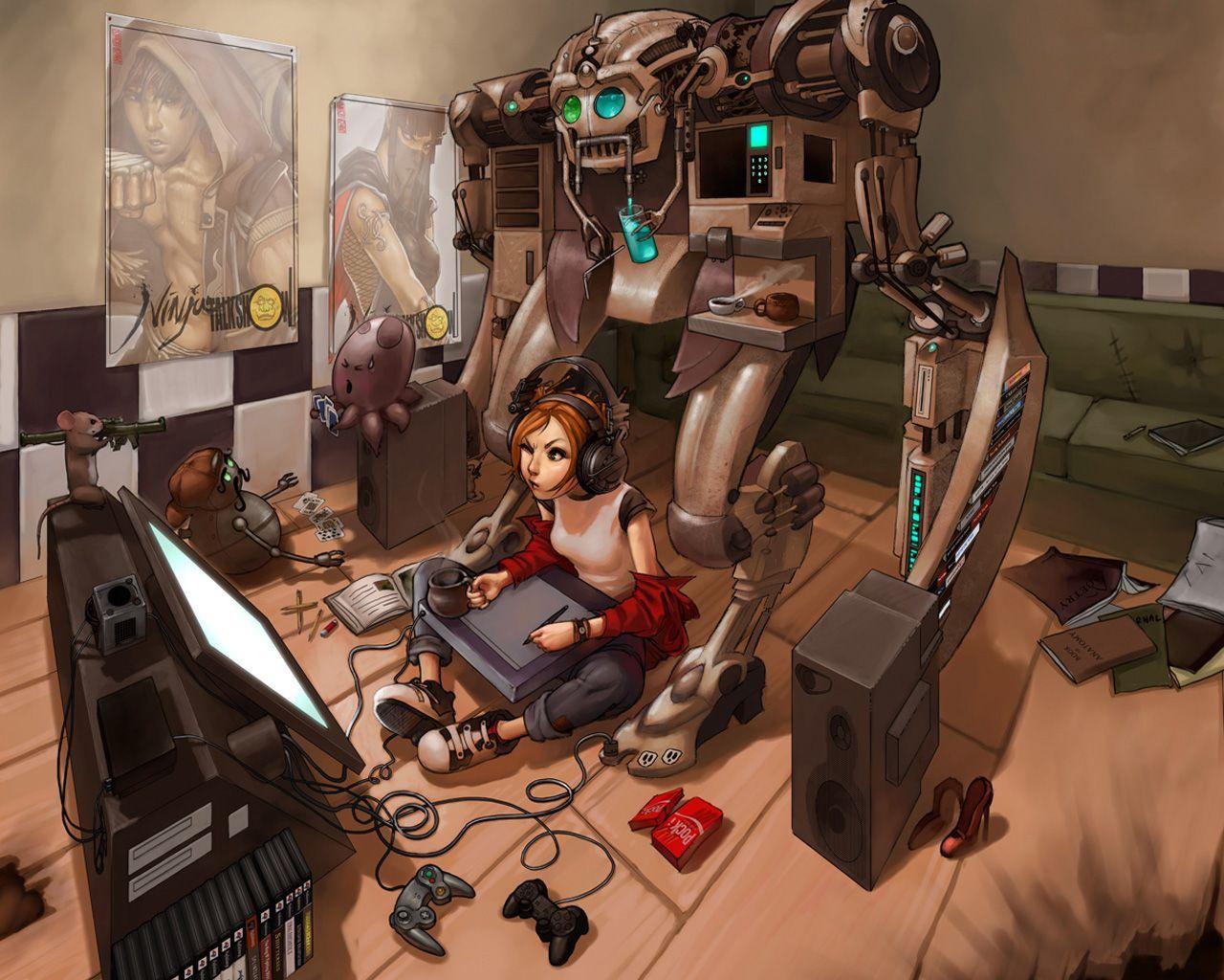 1280x1024 Anime And Video Game Wallpaper