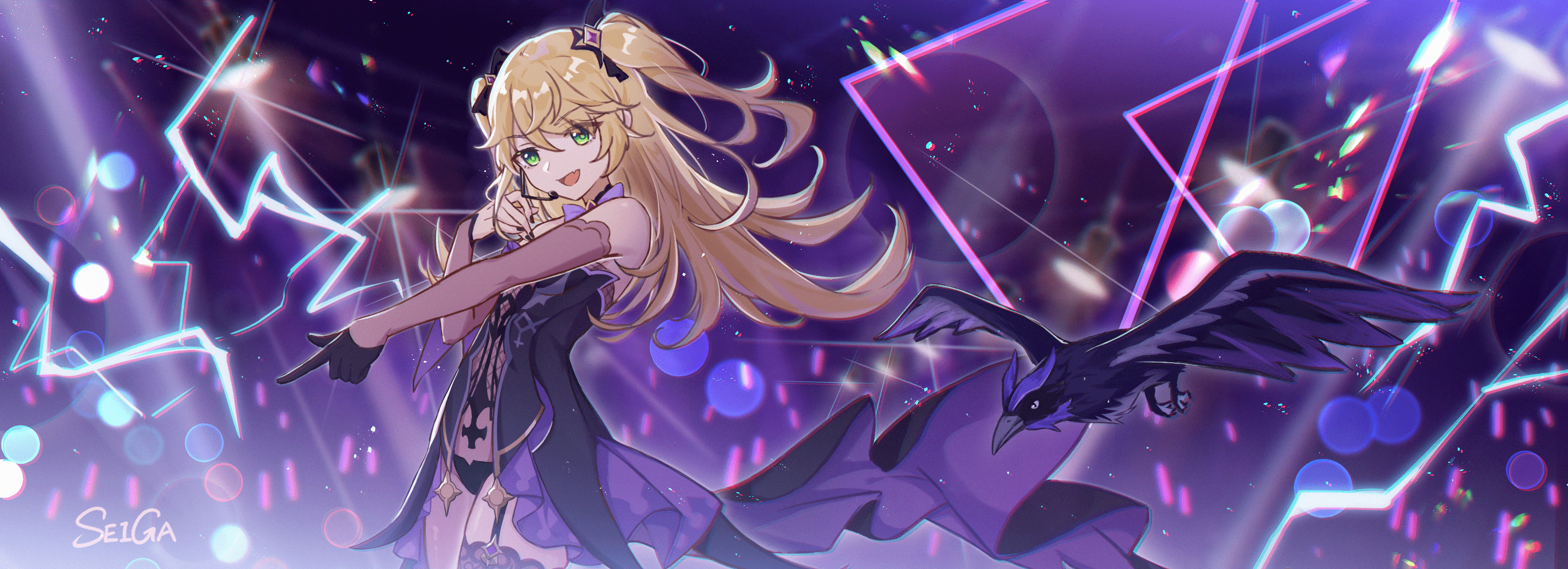 3100x1125 Ido Fischl [Genshin Impact] (3100 x 1125)