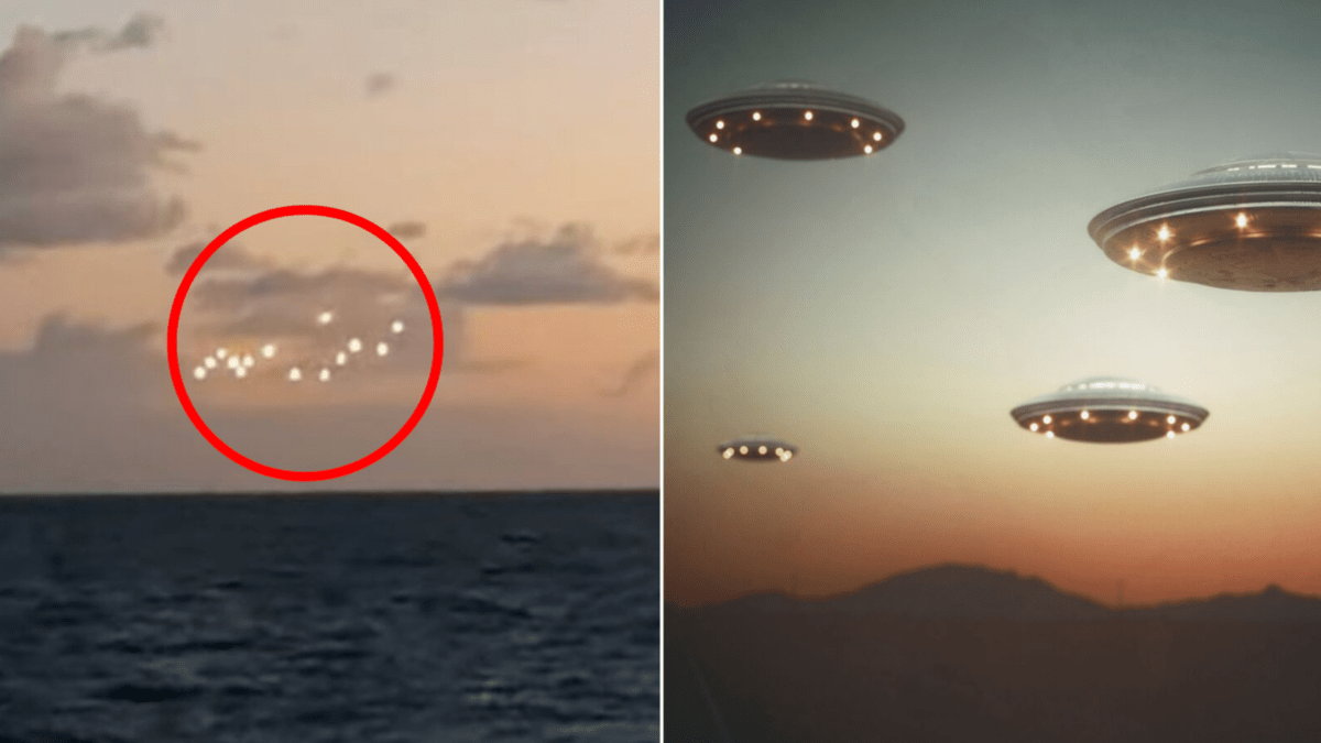 1200x675 Real UFO sighting': Mysterious illuminated objects filmed from ferry off US coastNEWS