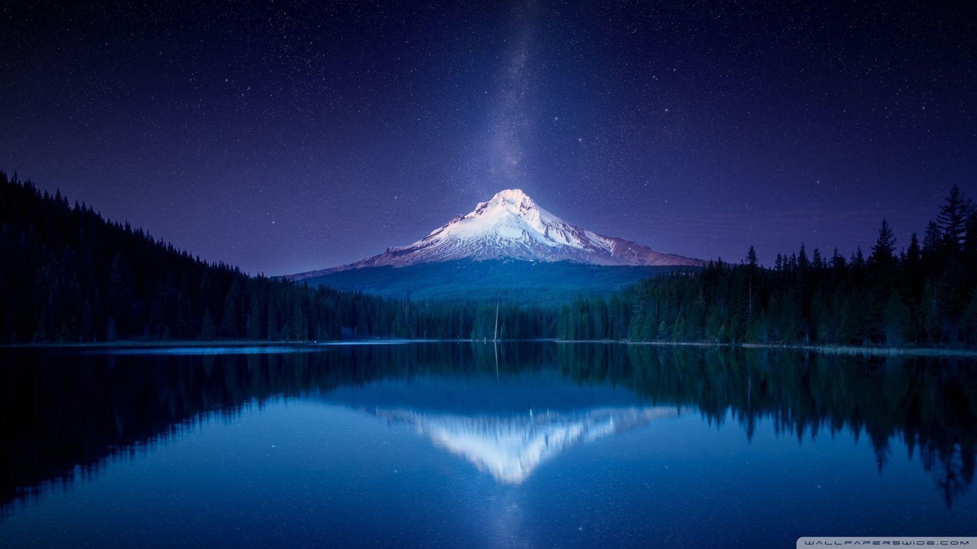 1920x1080 Amazing Mountain Milky Way by Yakub Nihat Mount Hood in Trillium