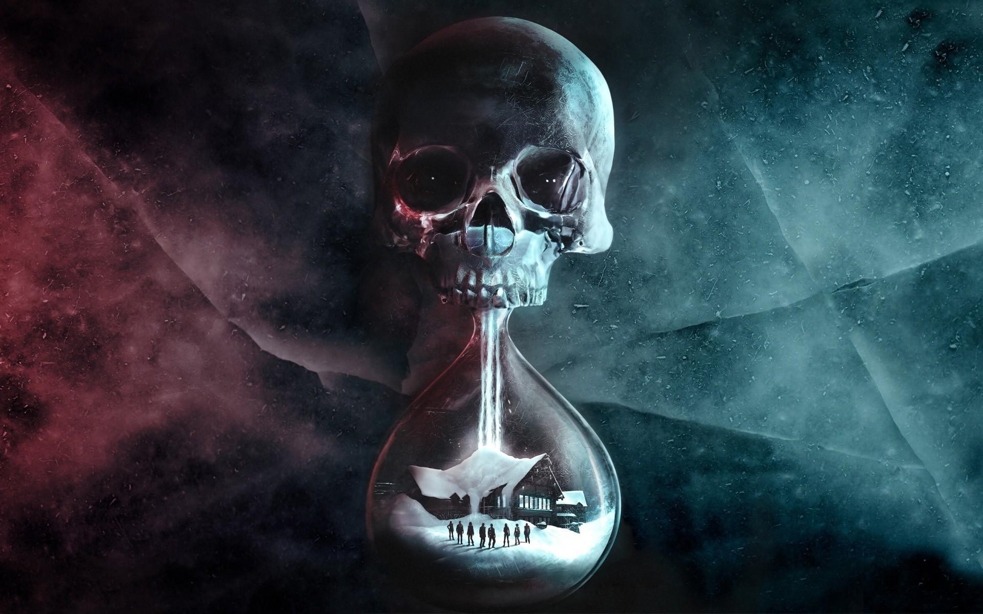 1920x1200 people, Digital Art, Hourglasses, Skull, Until Dawn, Video Games, House, Snow Wallpaper HD / Desktop and Mobile Background