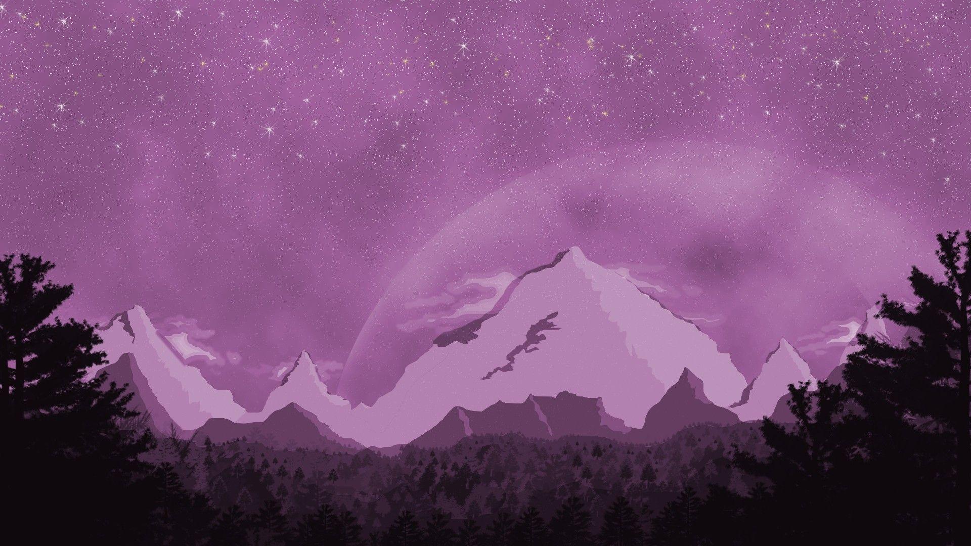 1920x1080 Pink Mountain Abstract HD Wallpaper 1920x1080 (1080p)