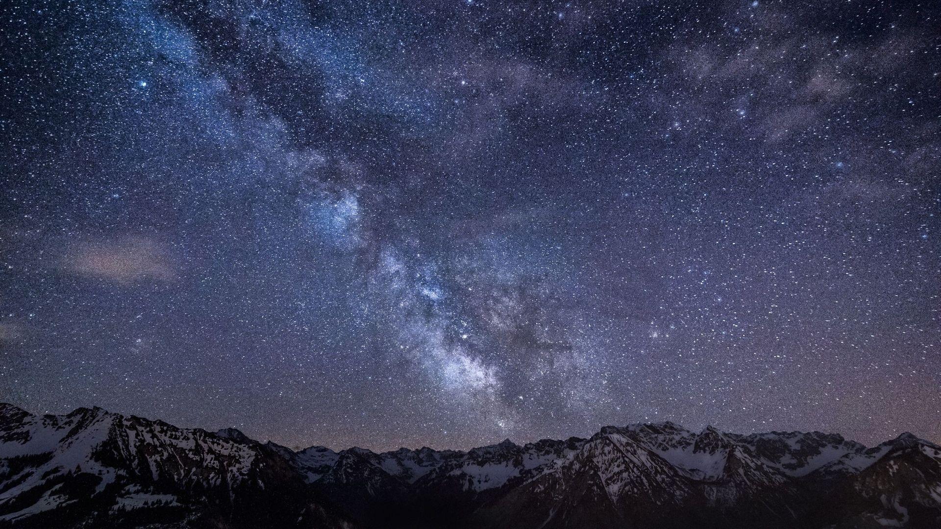 1920x1080 Mountains Night Sky Laptop Full HD 1080P HD 4k Wallpaper