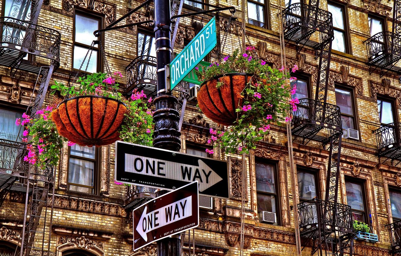 1332x850 Wallpaper the city, house, Windows, New York, balcony, architecture image for desktop, section город