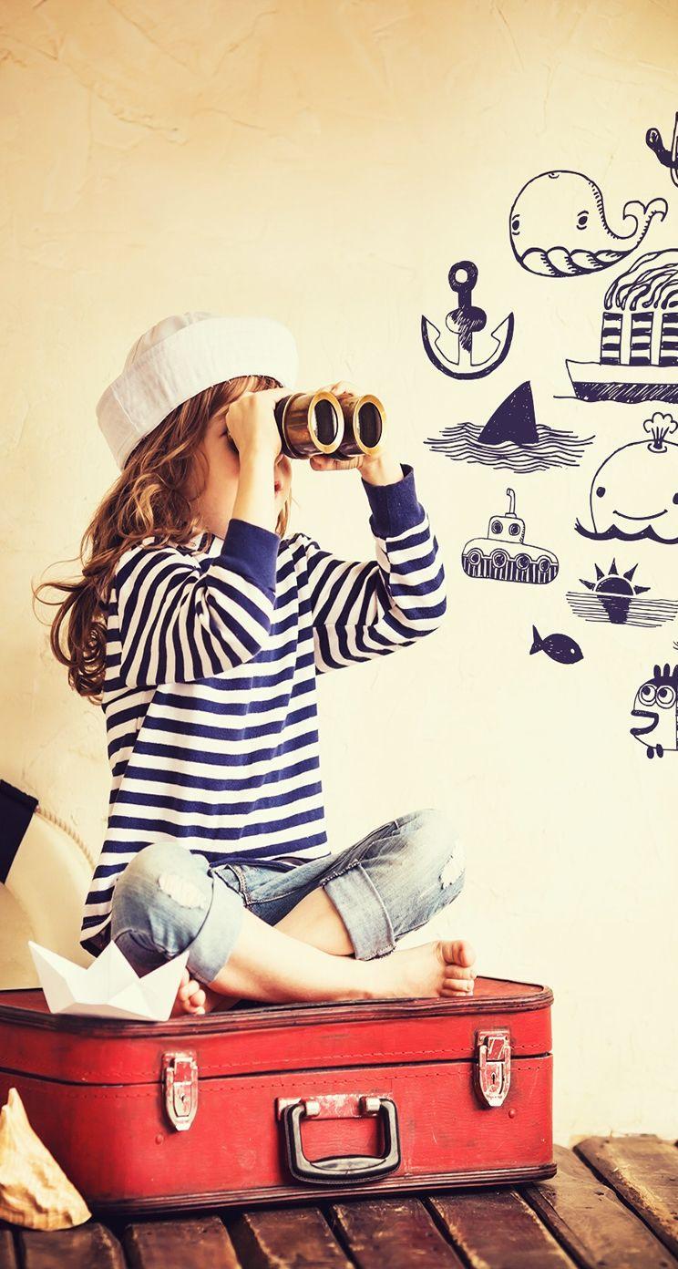744x1392 Download Look Out Cute Sailor Girl 744 X 1392 Parallax Wallpaper