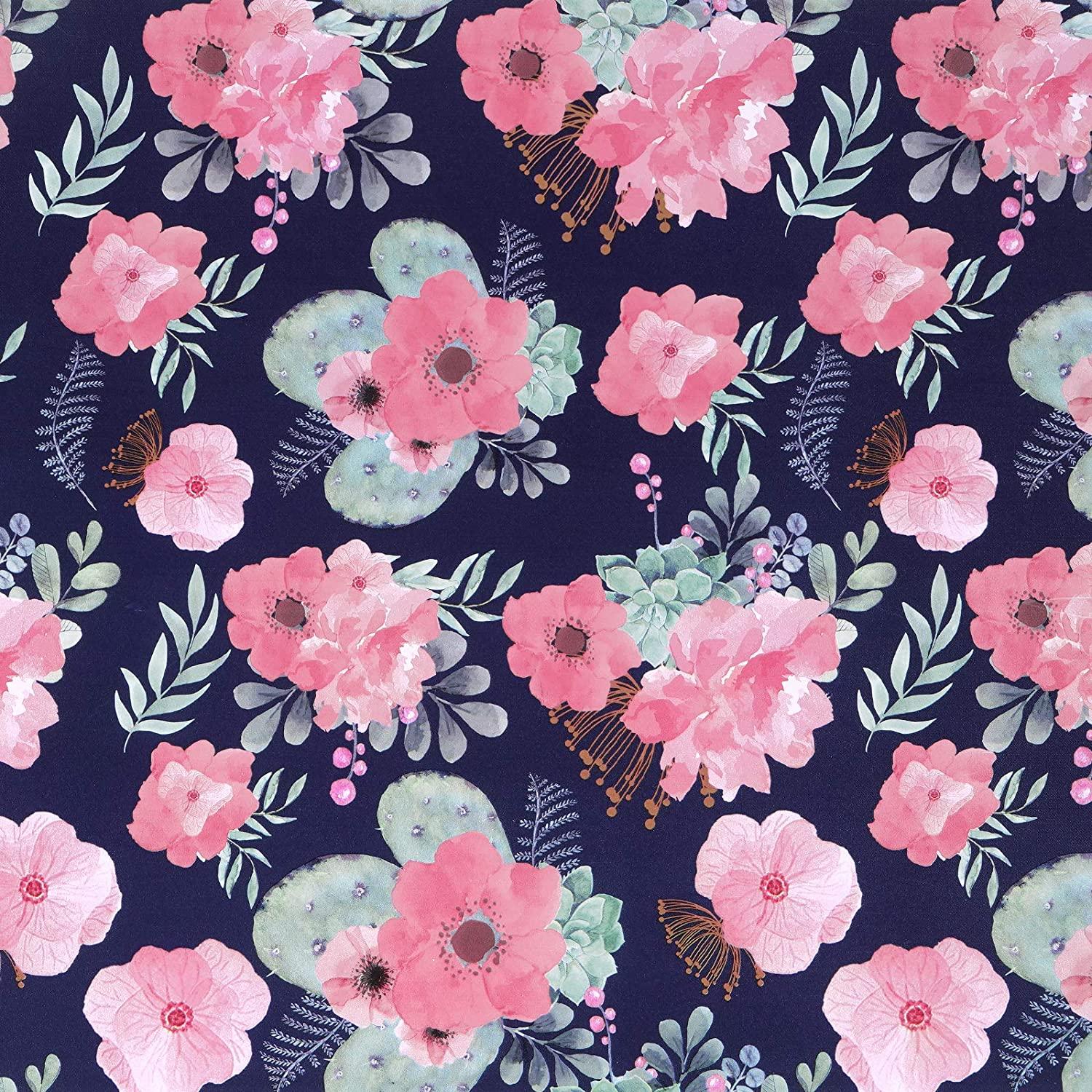 1500x1500 Caltero Floral Wallpaper 17.7 x 118 Watercolor Flowers Wallpaper Peel and Stick Contact Paper Multicoloured Perennial Blooms Wallpaper Vinyl for Living Room Bedroom Countertop Cabinet