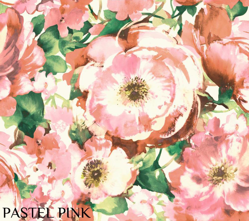 1000x888 York Wallcoverings Pastel Pink Watercolor Floral Poppy Removable Wallpaper