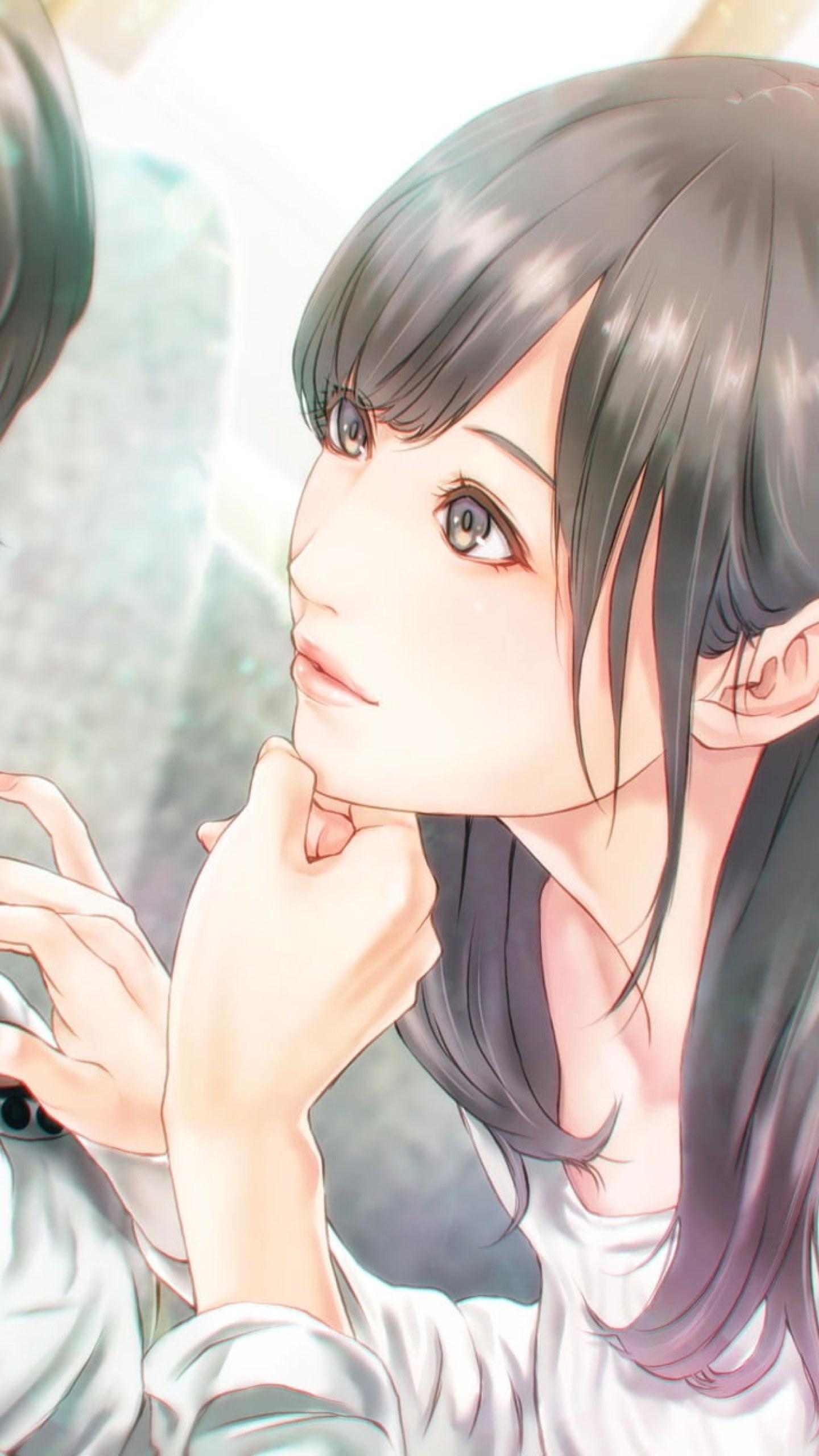 1440x2560 Wallpaper Anime Couple, Romance, Semi Realistic, Cute • Wallpaper For You
