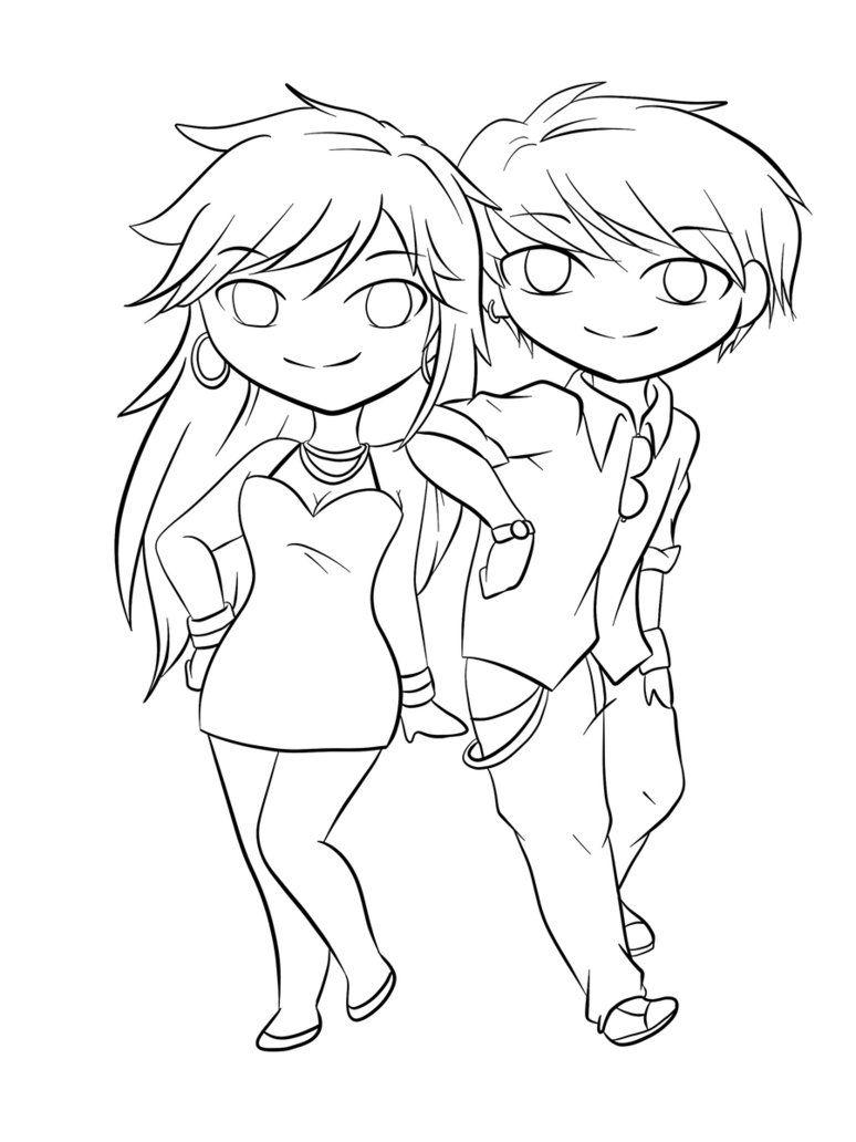 774x1032 Pics Of Cute Emo Anime Couple Coloring Page Anime