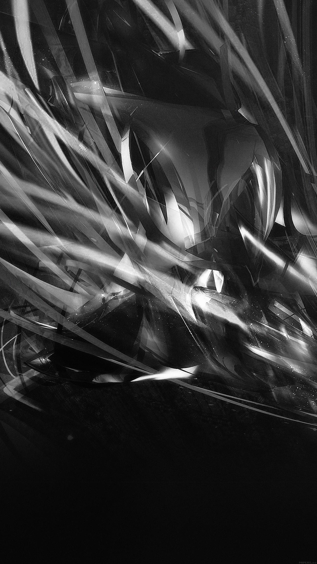1242x2208 Line Abstract Art Dark Black Pattern