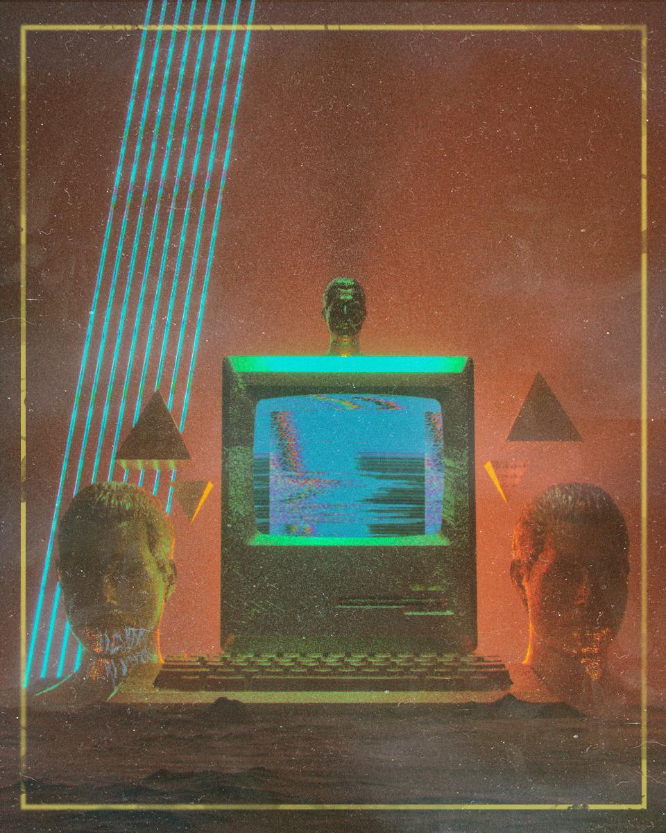 960x1200 Vaporwave meets Cassette Futurism