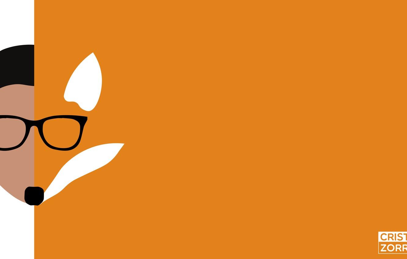 1332x850 Wallpaper Orange, Cool, Adobe, fox, design, glasses, Cool Desktop, hipster, Awesome, Cool Curves, Awesomw image for desktop, section минимализм