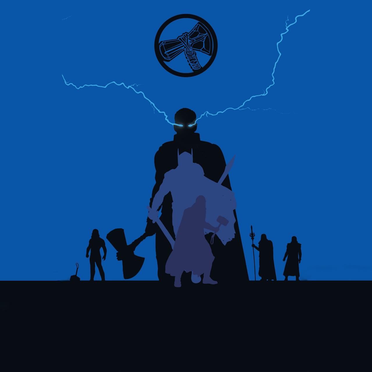 1280x1280 Wallpaper 4k Thor Avengers Endgame 4k Minimalism Wallpaper