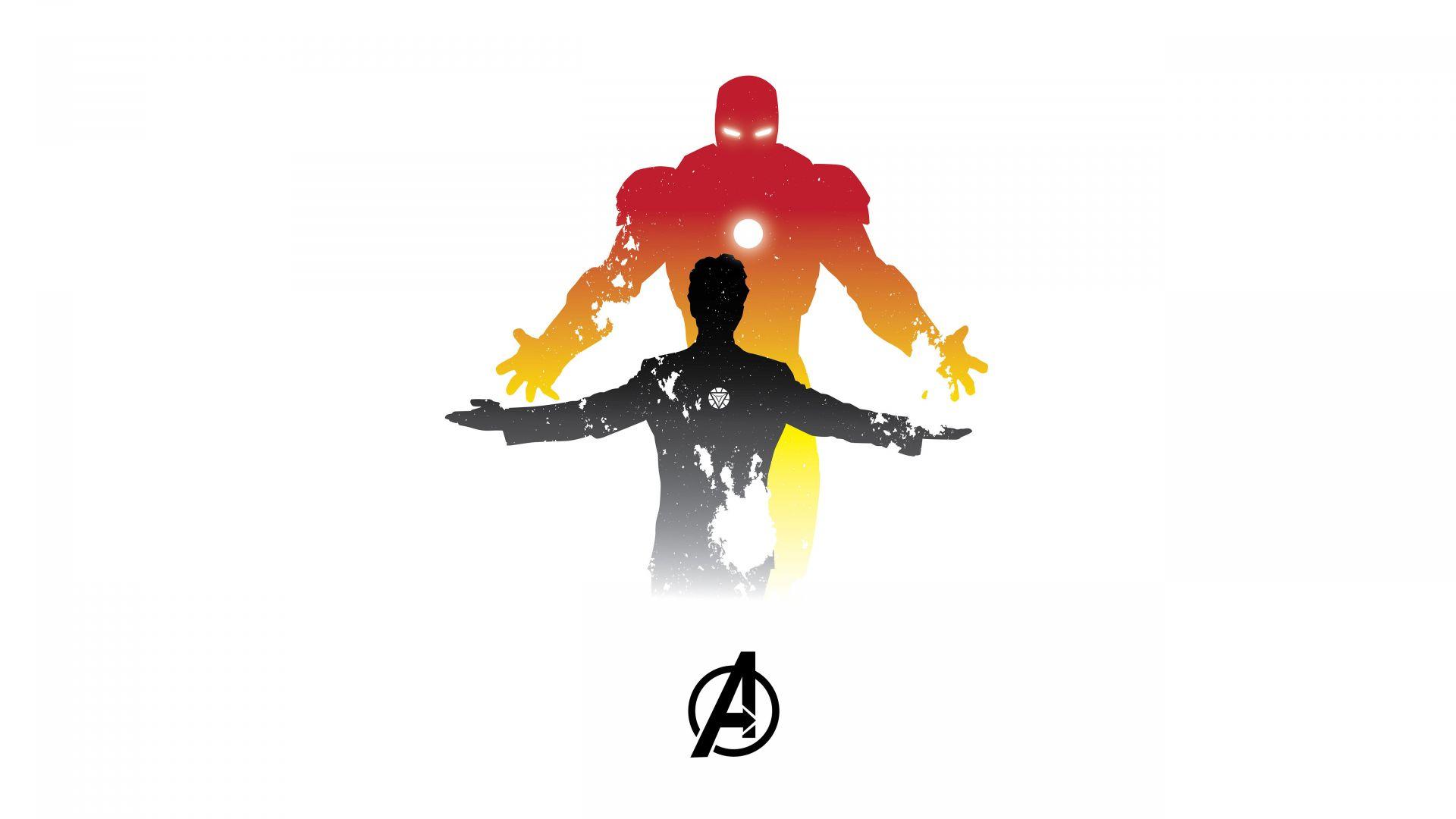 1920x1080 Iron man, marvel, artwork, minimal wallpaper, HD image, picture, background, 4e14ff