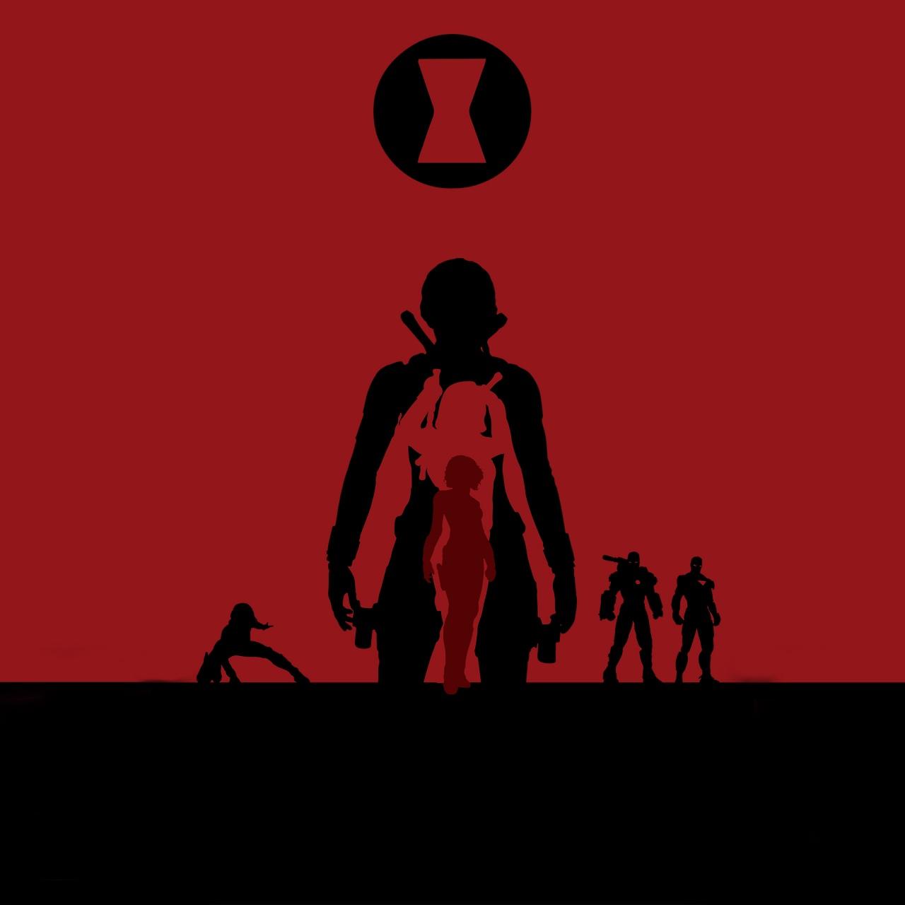 1280x1280 Wallpaper 4k Black Widow Avengers Endgame 4k Minimalism Wallpaper