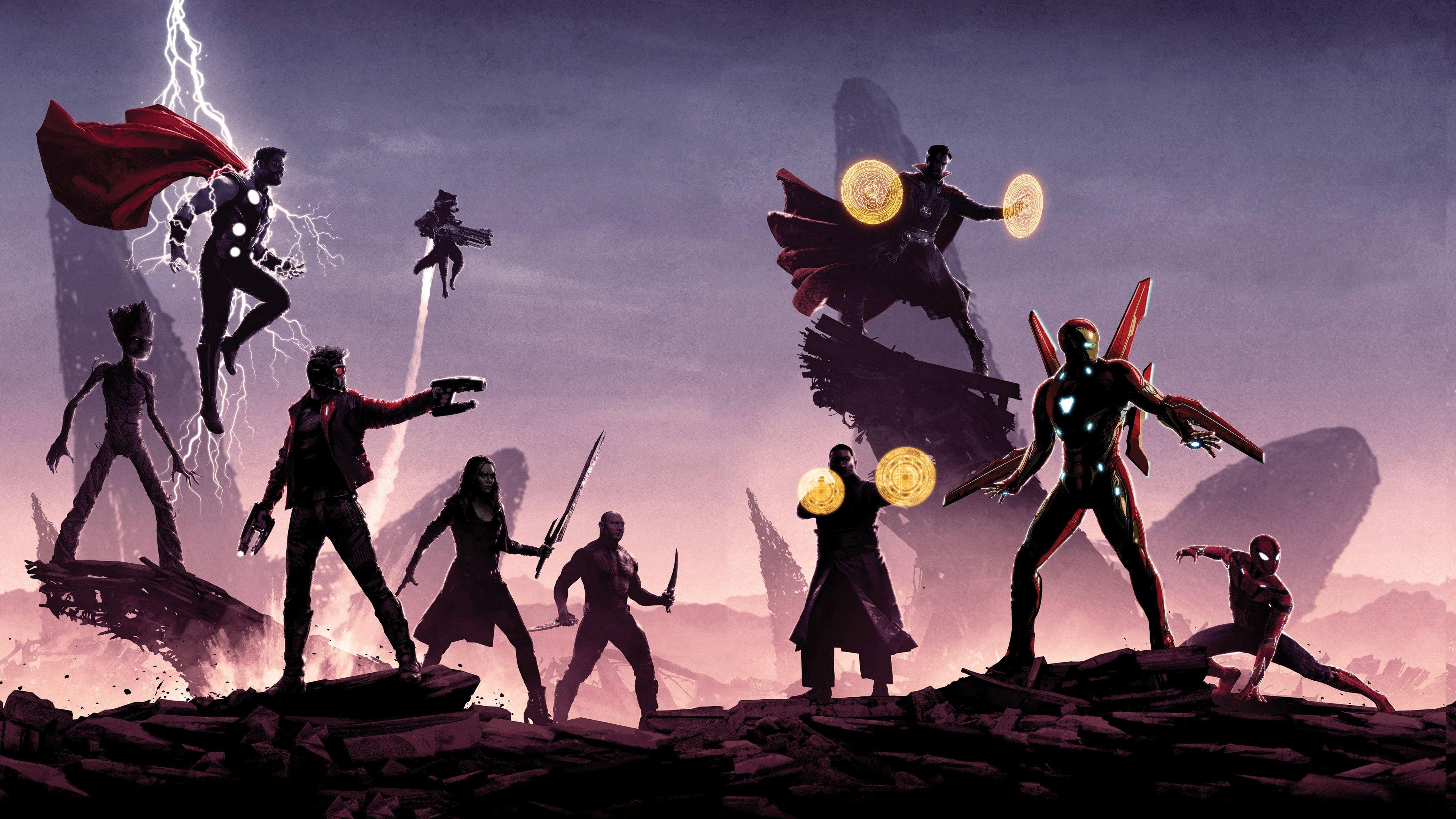 3840x2160 Free download Avengers Infinity War Minimalist Spider Man Iron Man Wong Doctor [3840x2160] for your Desktop, Mobile & Tablet. Explore Thor, Rocket And Groot Wallpaper. Thor, Rocket And Groot