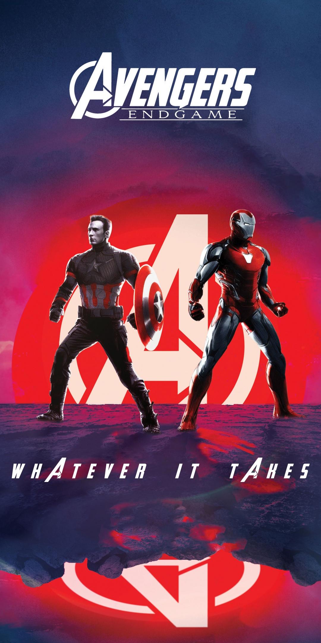 1080x2160 Avengers: Endgame Wallpaper 4K, Captain America, Iron Man, Graphics CGI
