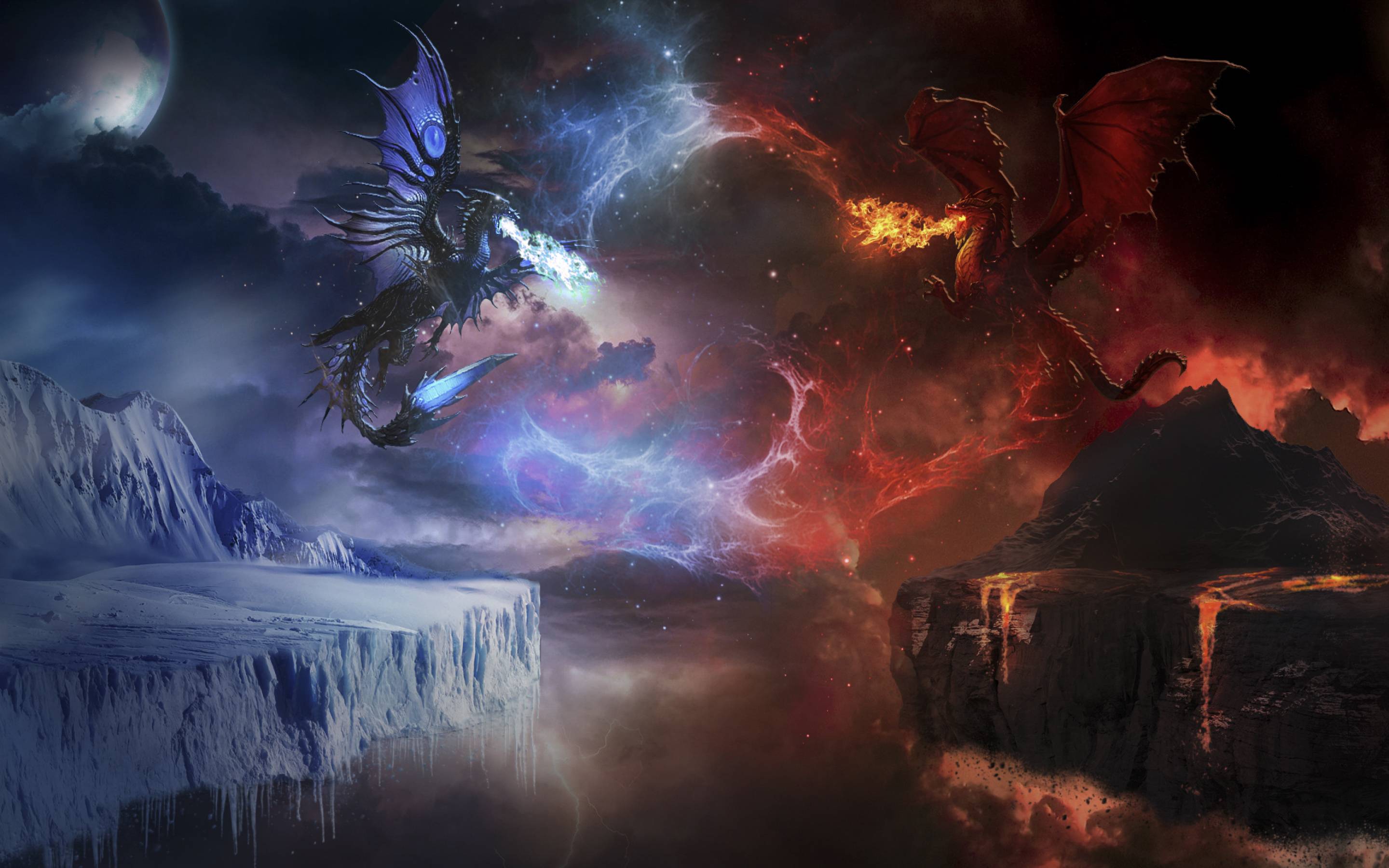 light and dark dragon