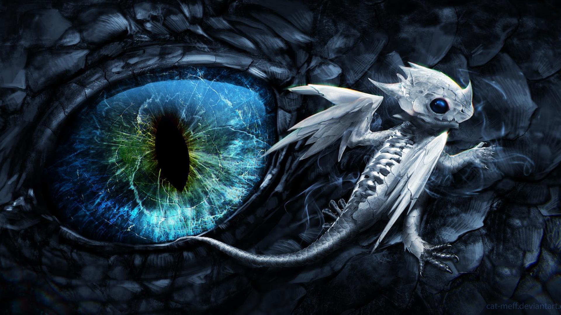 1920x1080 Black And Blue Dragon Wallpaper