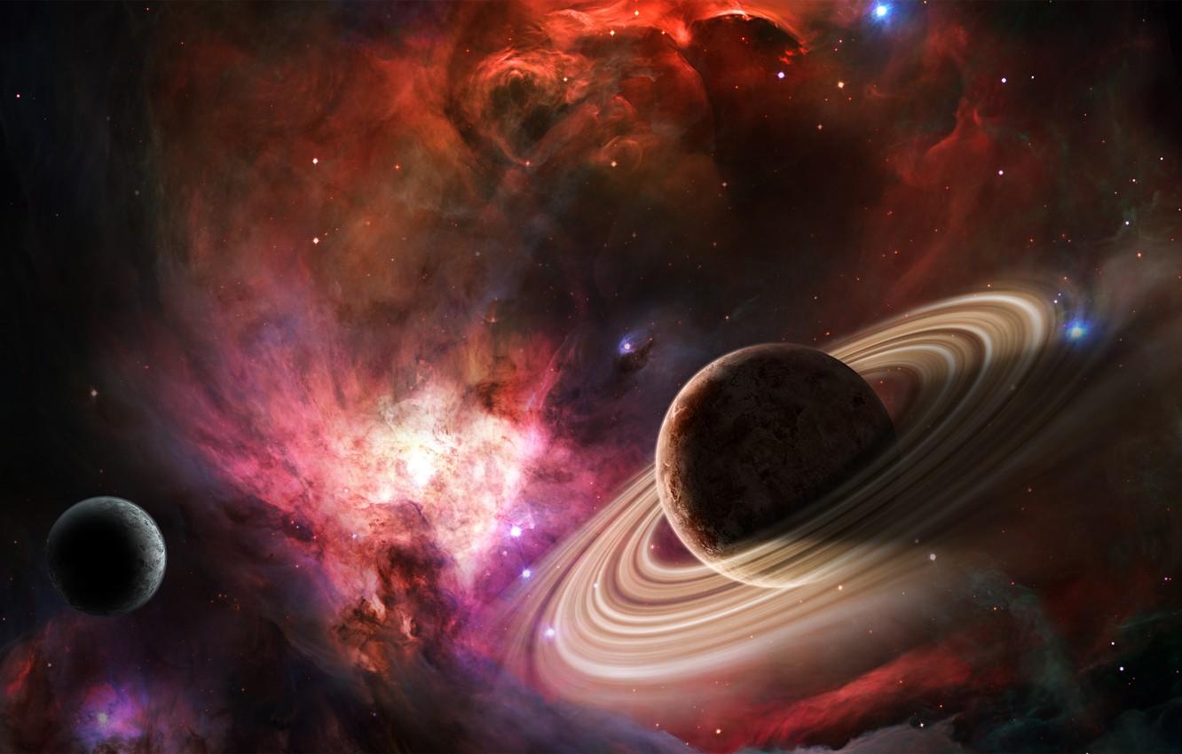 1332x850 Wallpaper space, stars, nebula, planet, space, nebula, stars, planets image for desktop, section космос