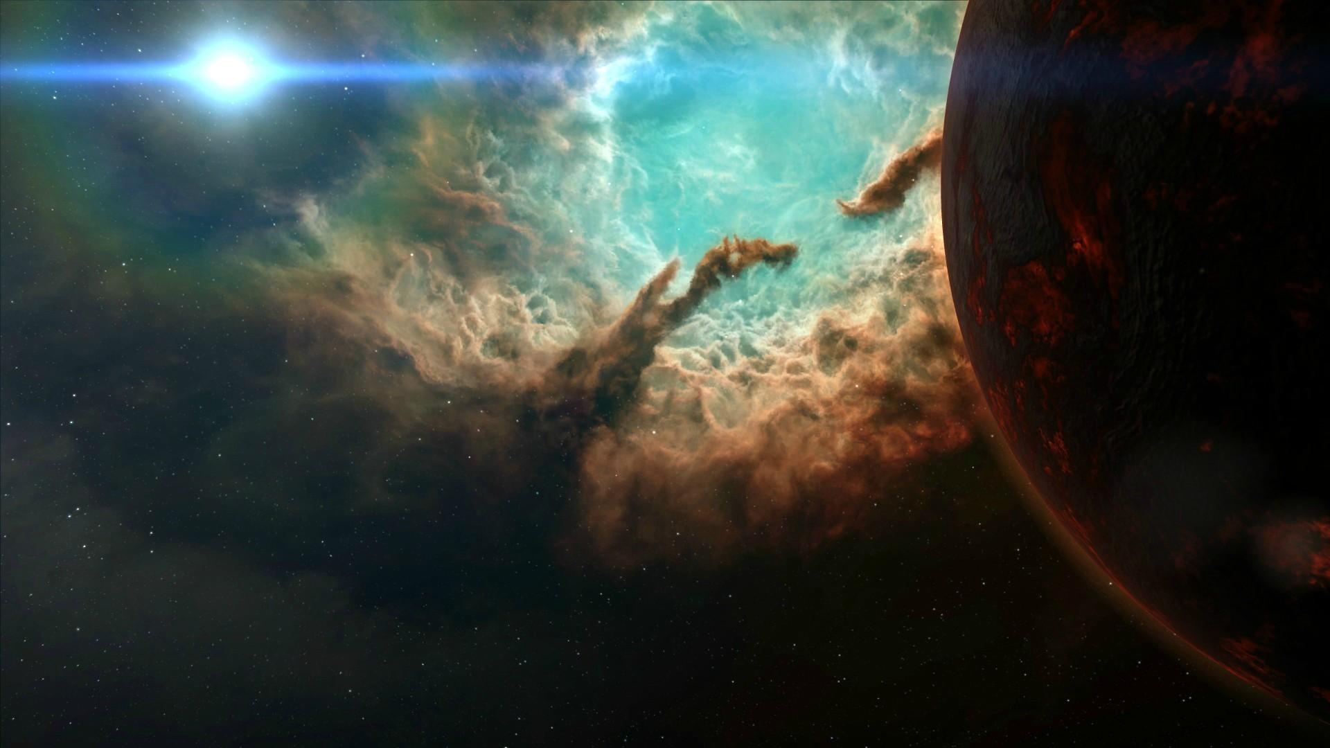 1920x1080 Outer Space Nebula Planet Free Download Wallpaper HD