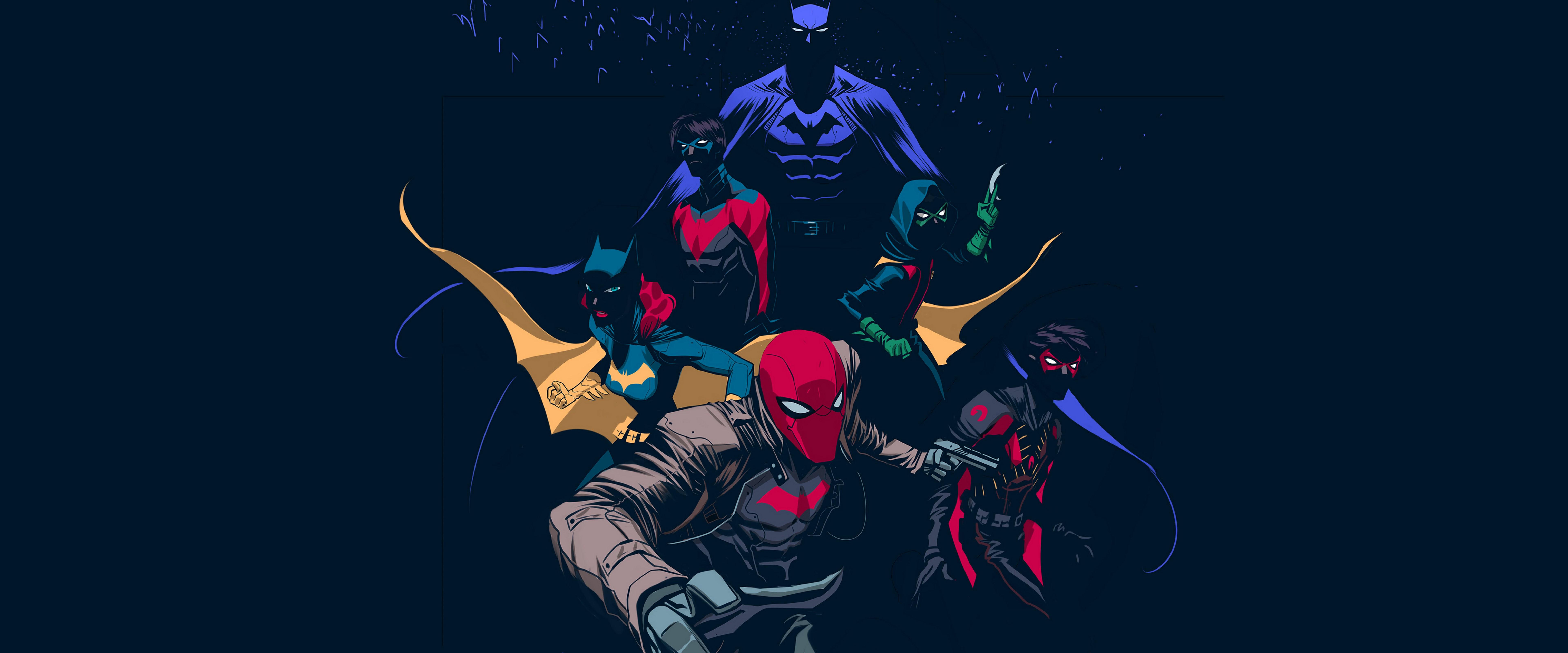 7680x3200 Batman Family 4K Wallpaper