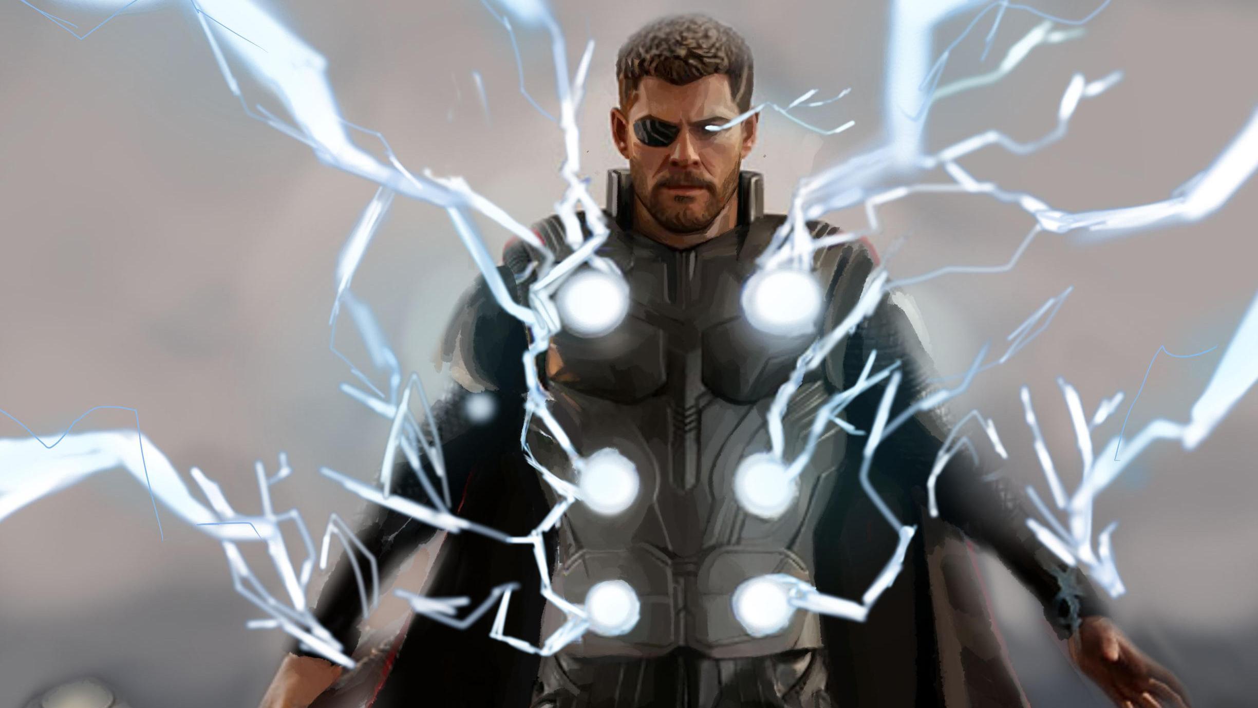 2449x1378 Marvel Thor Infinity War, HD Superheroes, 4k Wallpaper, Image, Background, Photo and Picture