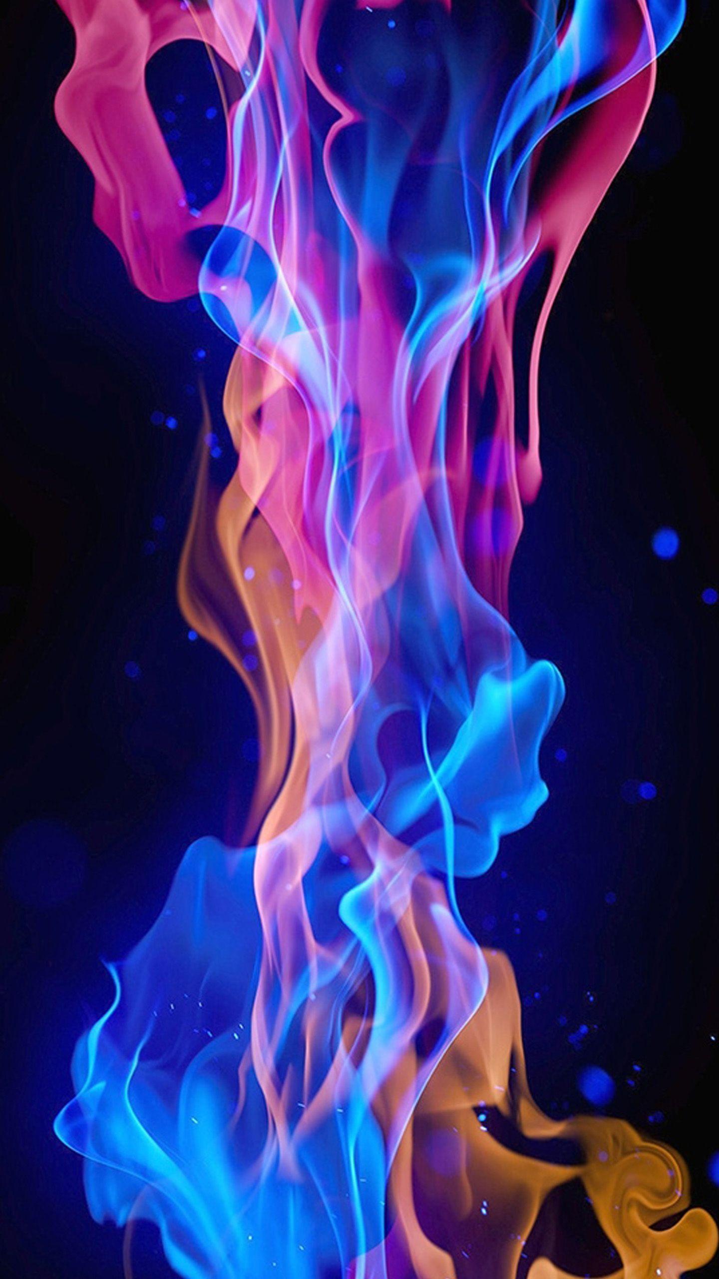 1440x2560 Purple Fire Wallpaper